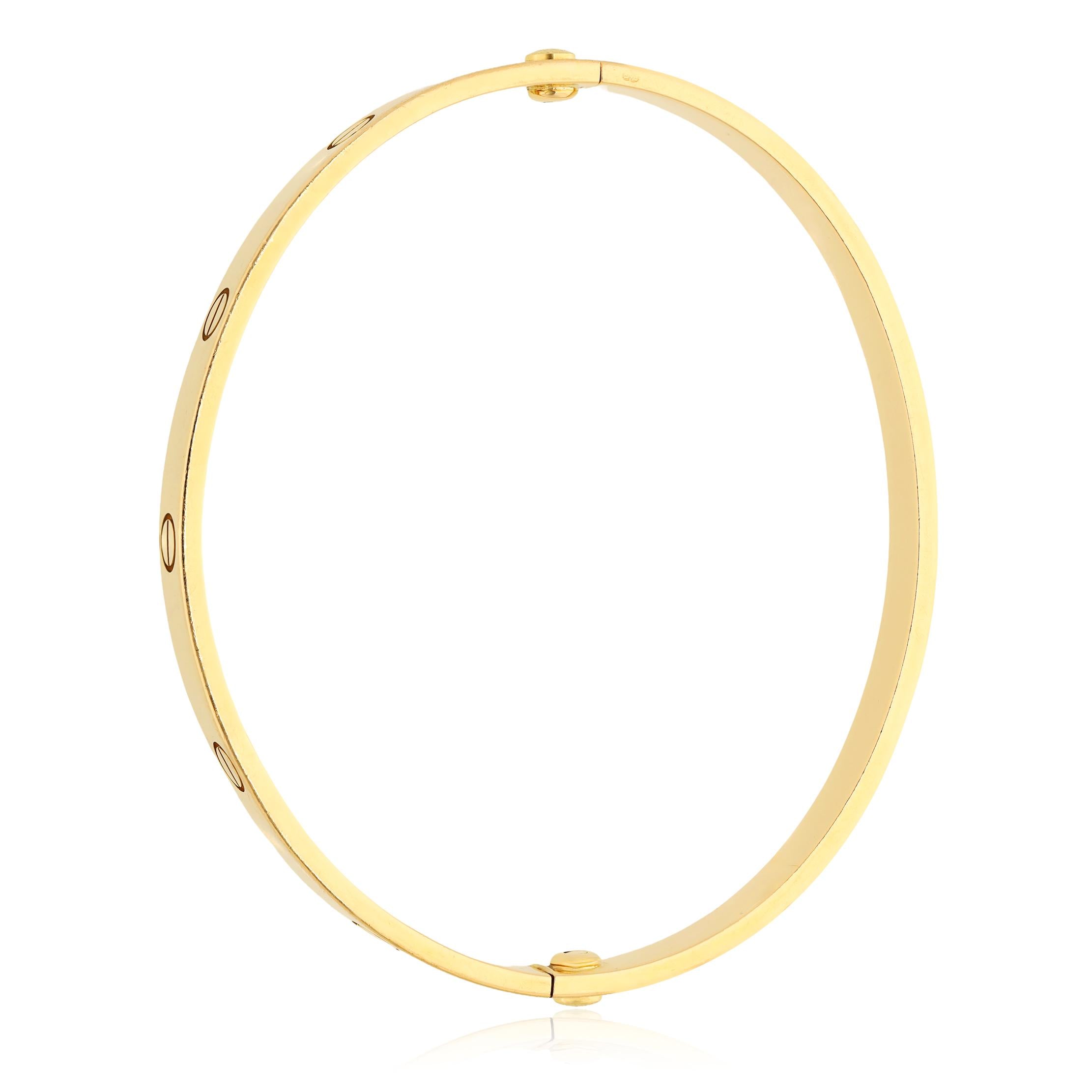 CARTIER 18K Yellow Gold Love Bracelet