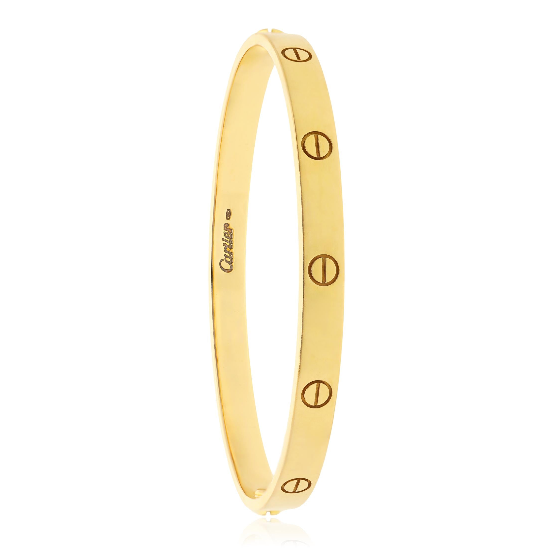 CARTIER 18K Yellow Gold Love Bracelet