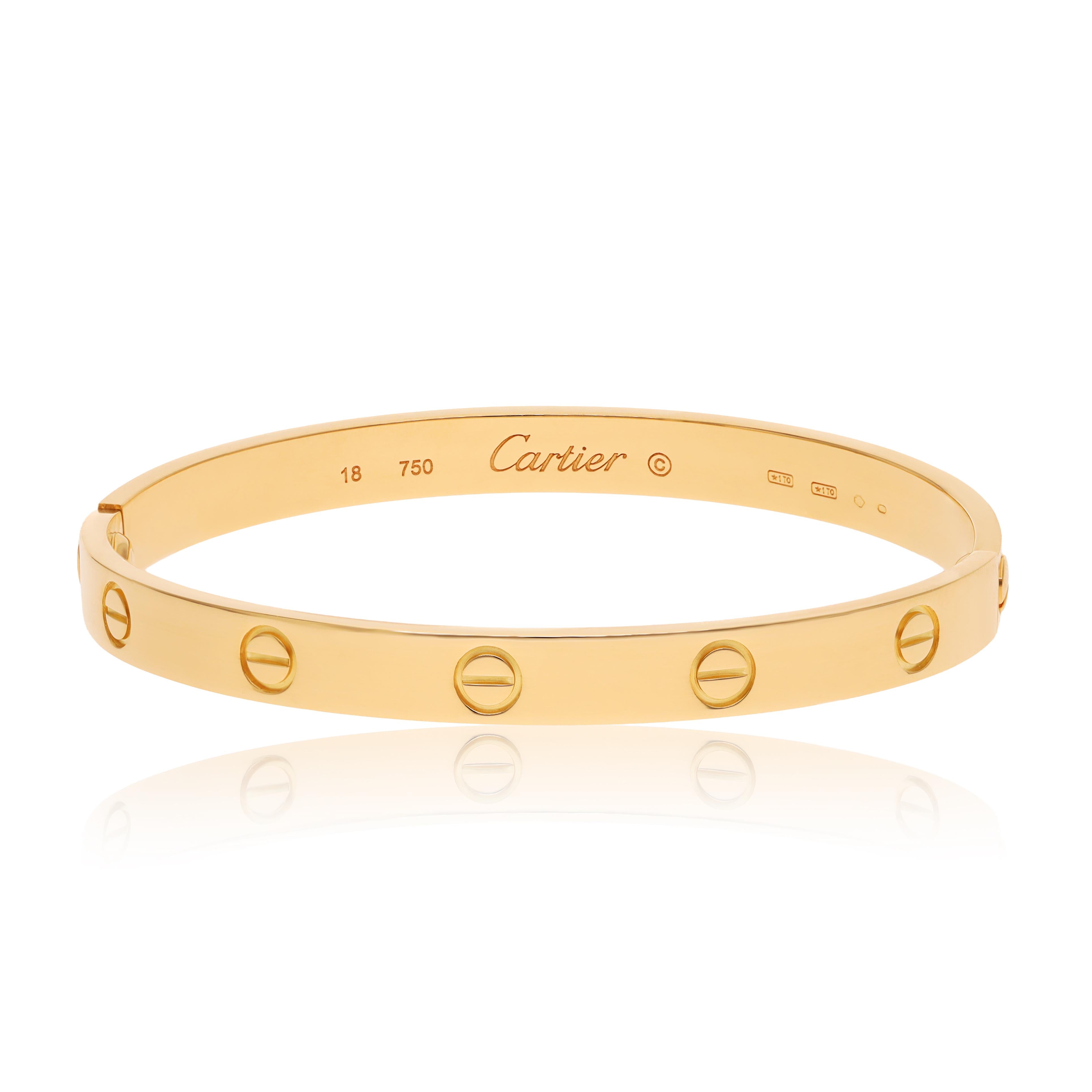 CARTIER 18K Yellow Gold Love Bracelet