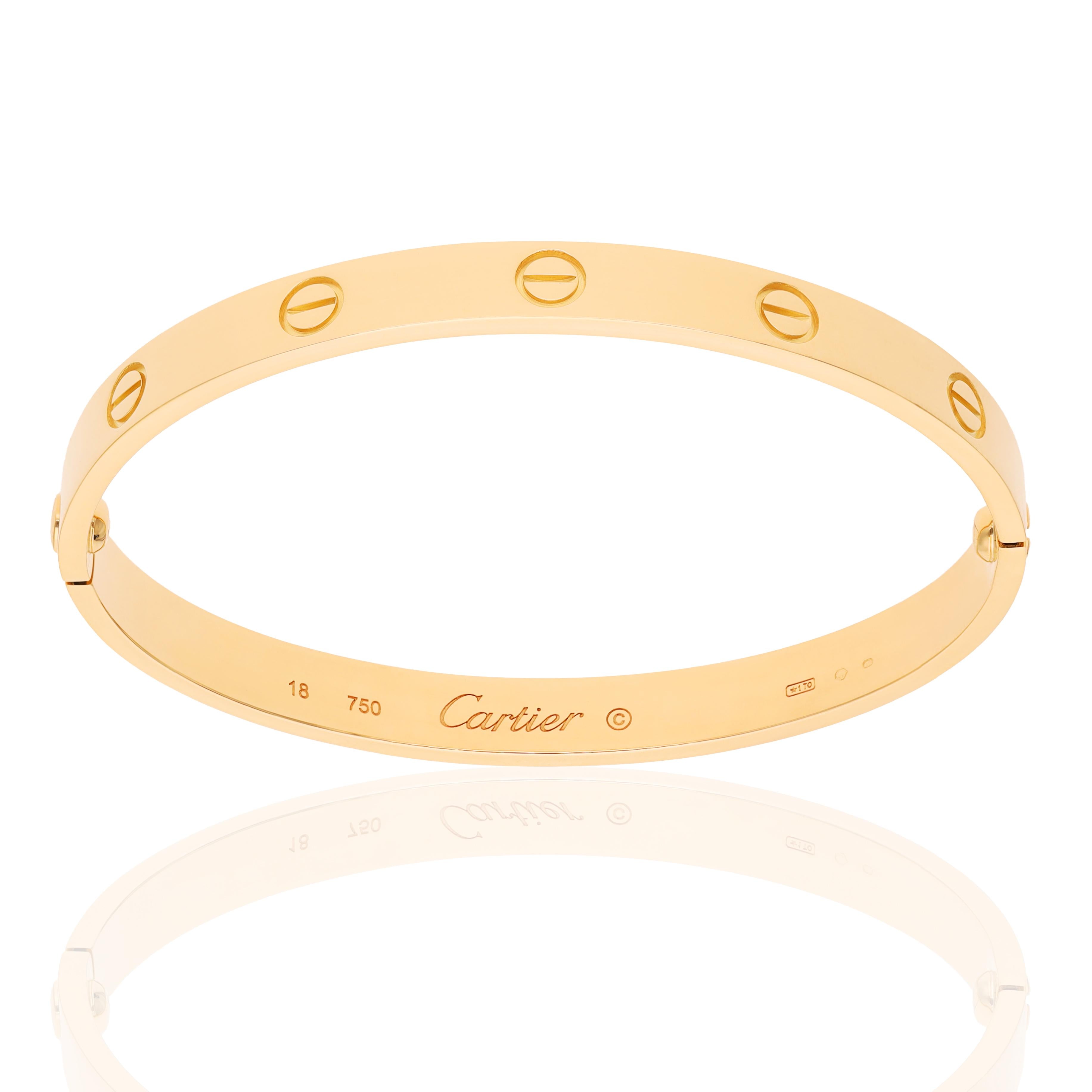 CARTIER 18K Yellow Gold Love Bracelet