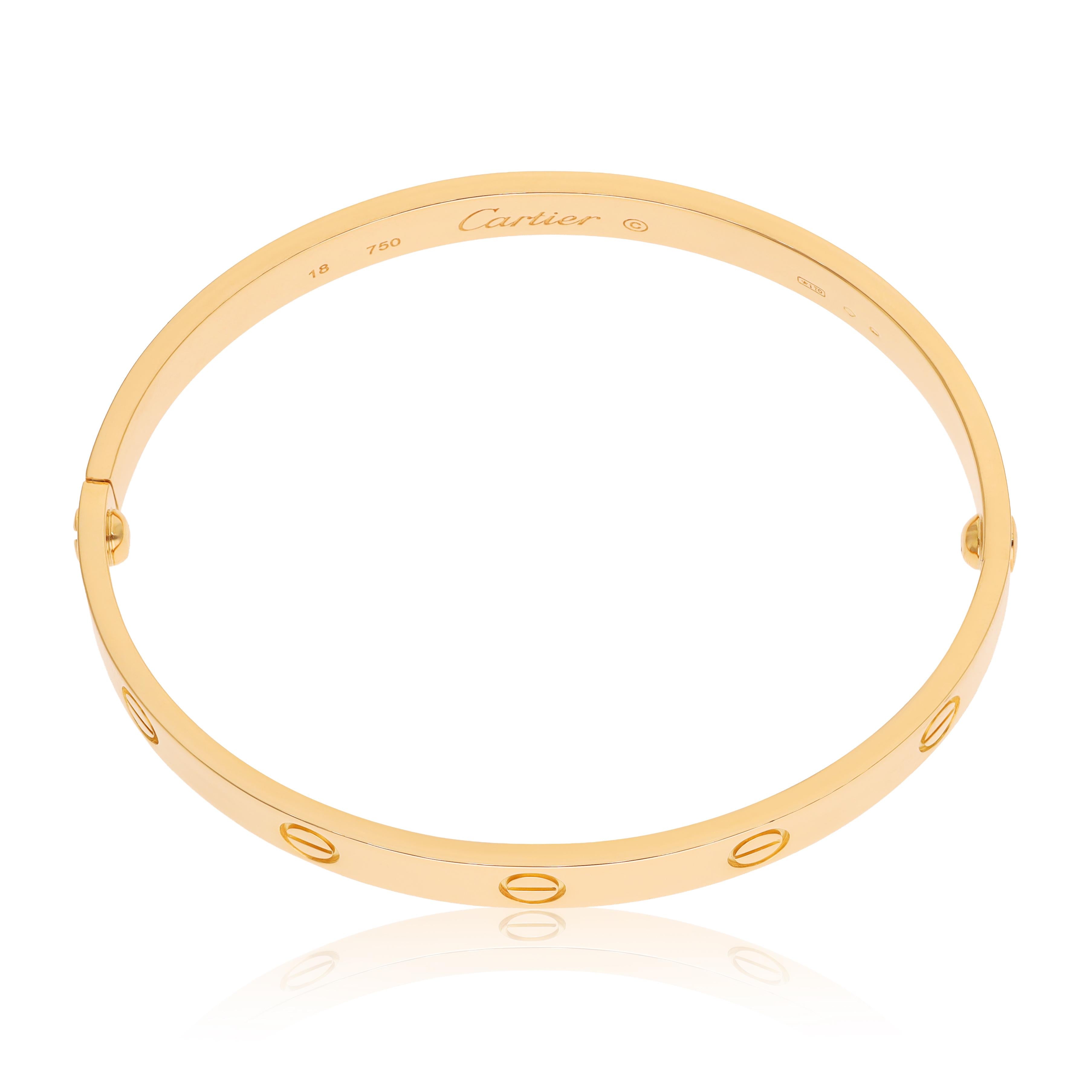 CARTIER 18K Yellow Gold Love Bracelet