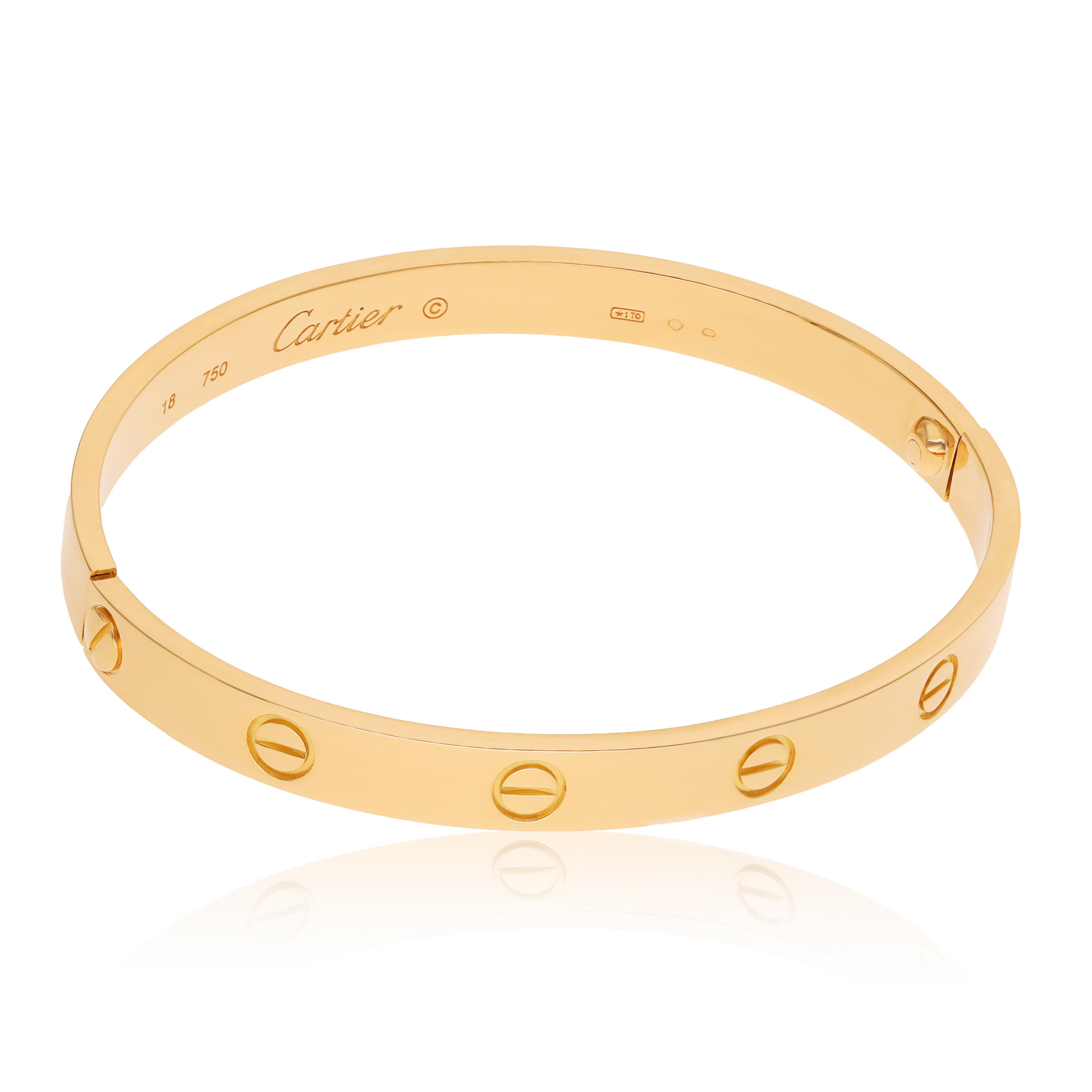 CARTIER 18K Yellow Gold Love Bracelet