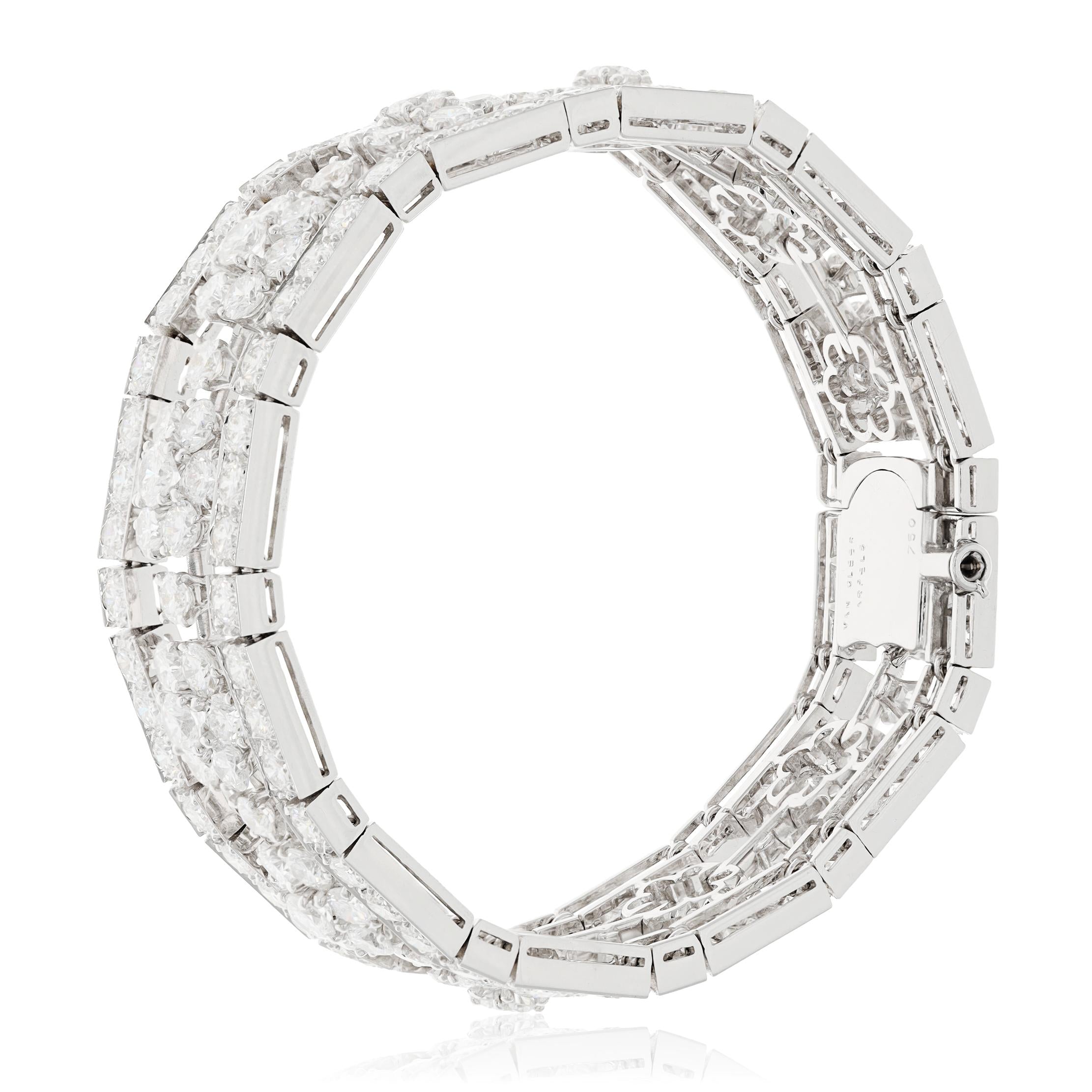VAN CLEEF & ARPELS 18K White Gold and, Diamond Snowflake Bracelet