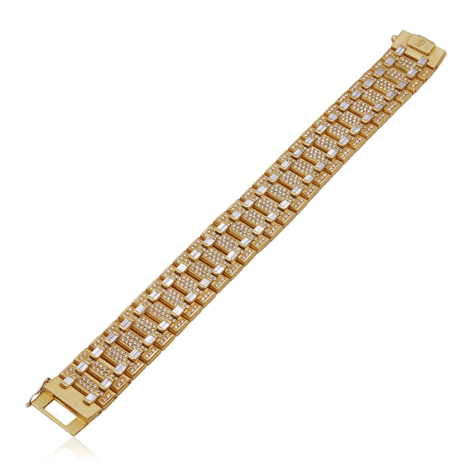 Audemars Piguet Royal Oak 18K Yellow Gold Diamond Bracelet