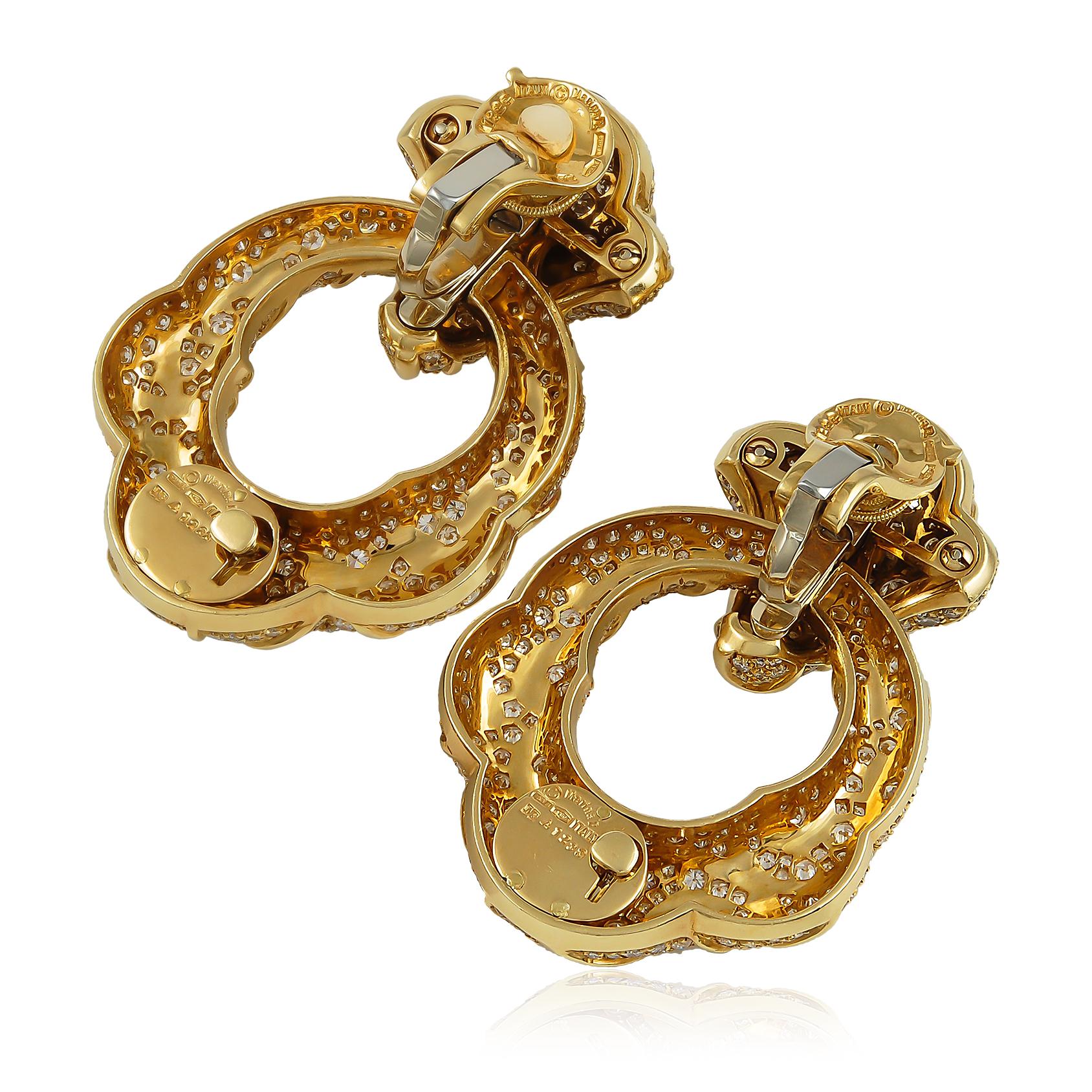 MARINA B. 18K Yellow Gold Diamond Ear Clips with Detachable Hoop