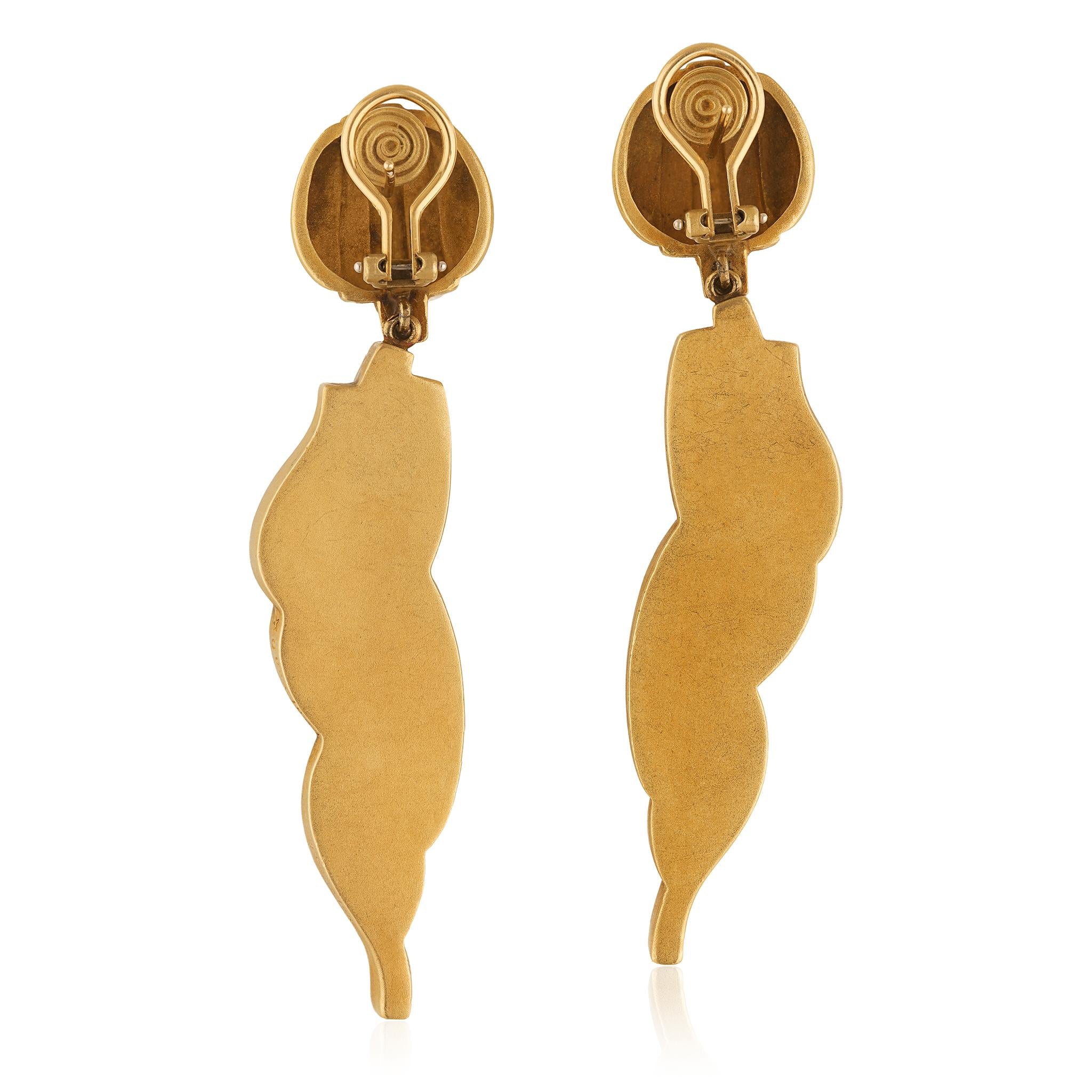 KIESELSTIEN CORD Matte Finish 18K Yellow Gold Ear Clips
