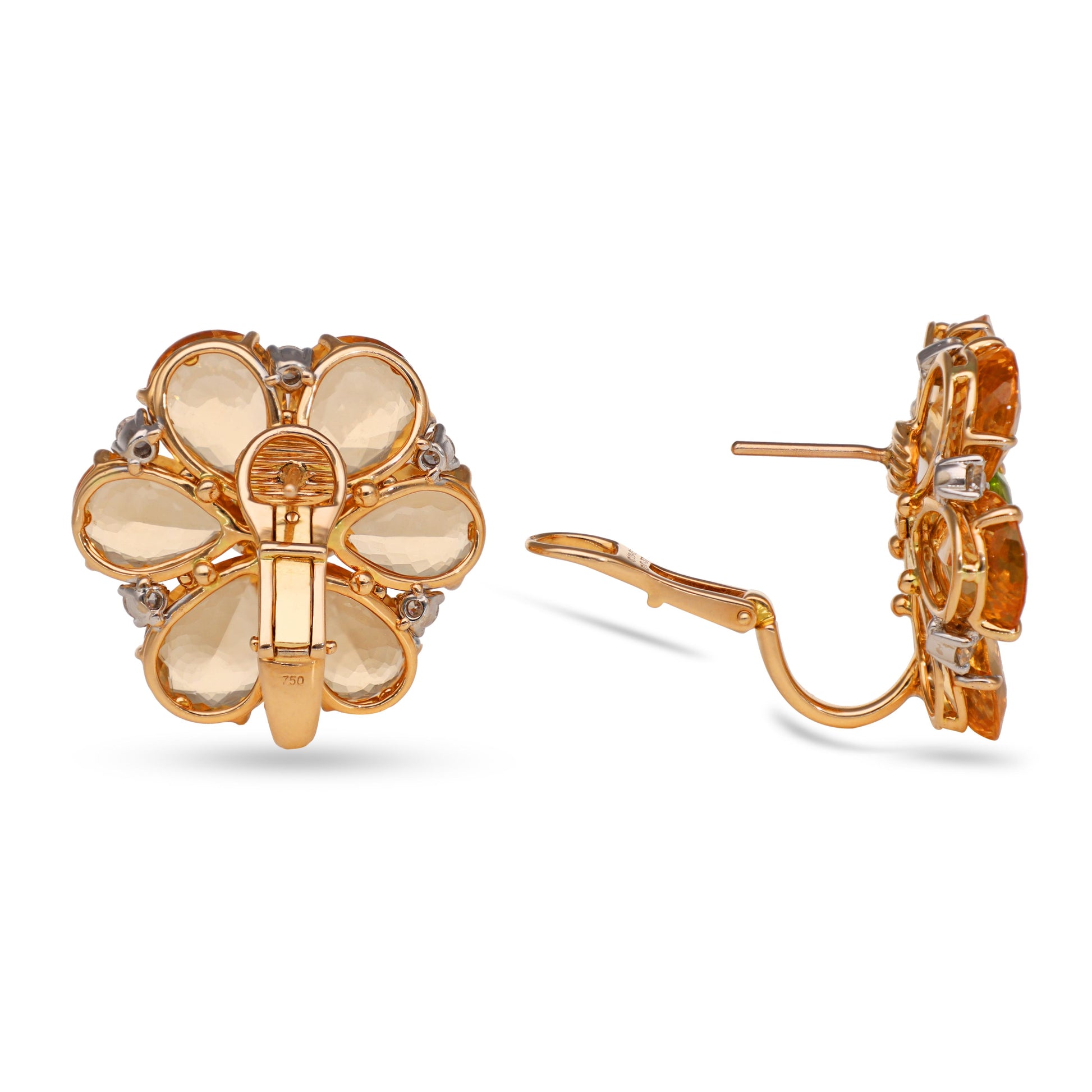 BULGARI Sapphire Flower Earrings