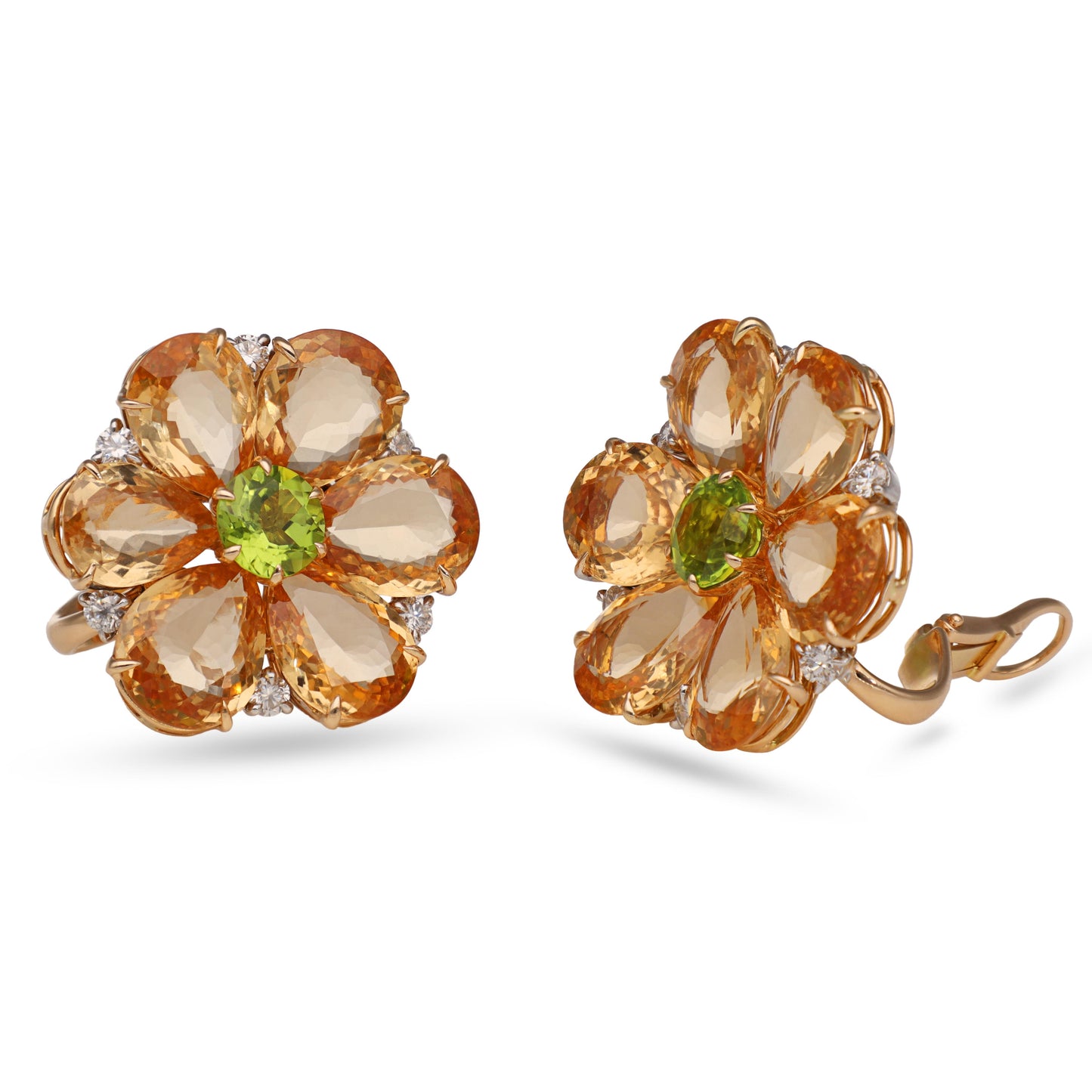 BULGARI Sapphire Flower Earrings