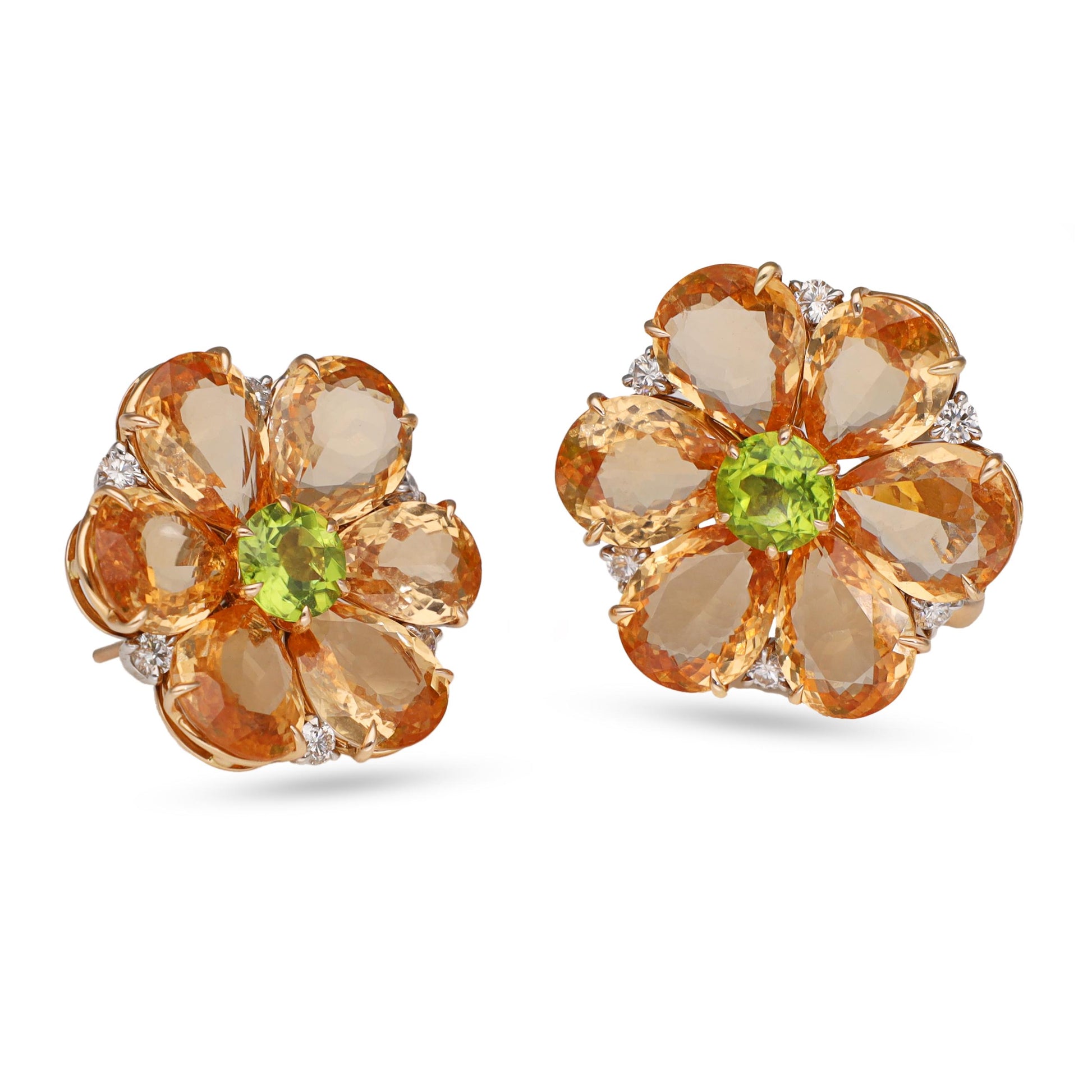 BULGARI Sapphire Flower Earrings