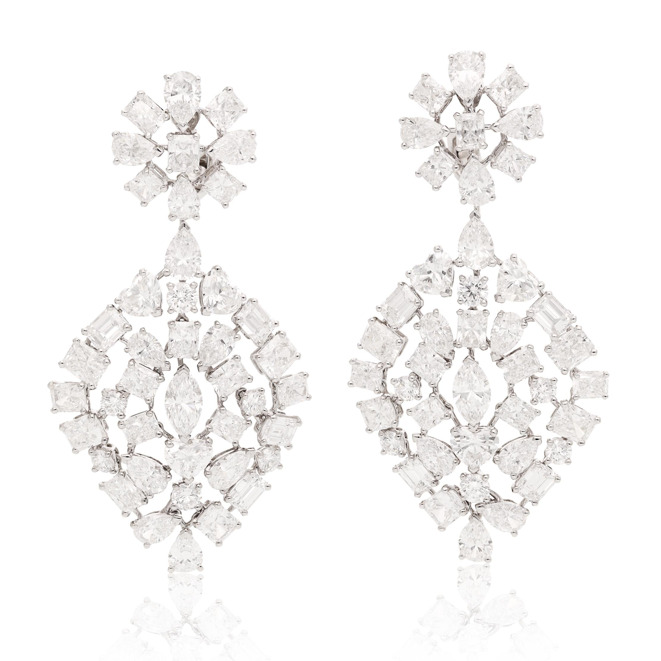 VAN CLEEF & ARPELS Platinum Diamond “Majestueux” Ear Clips