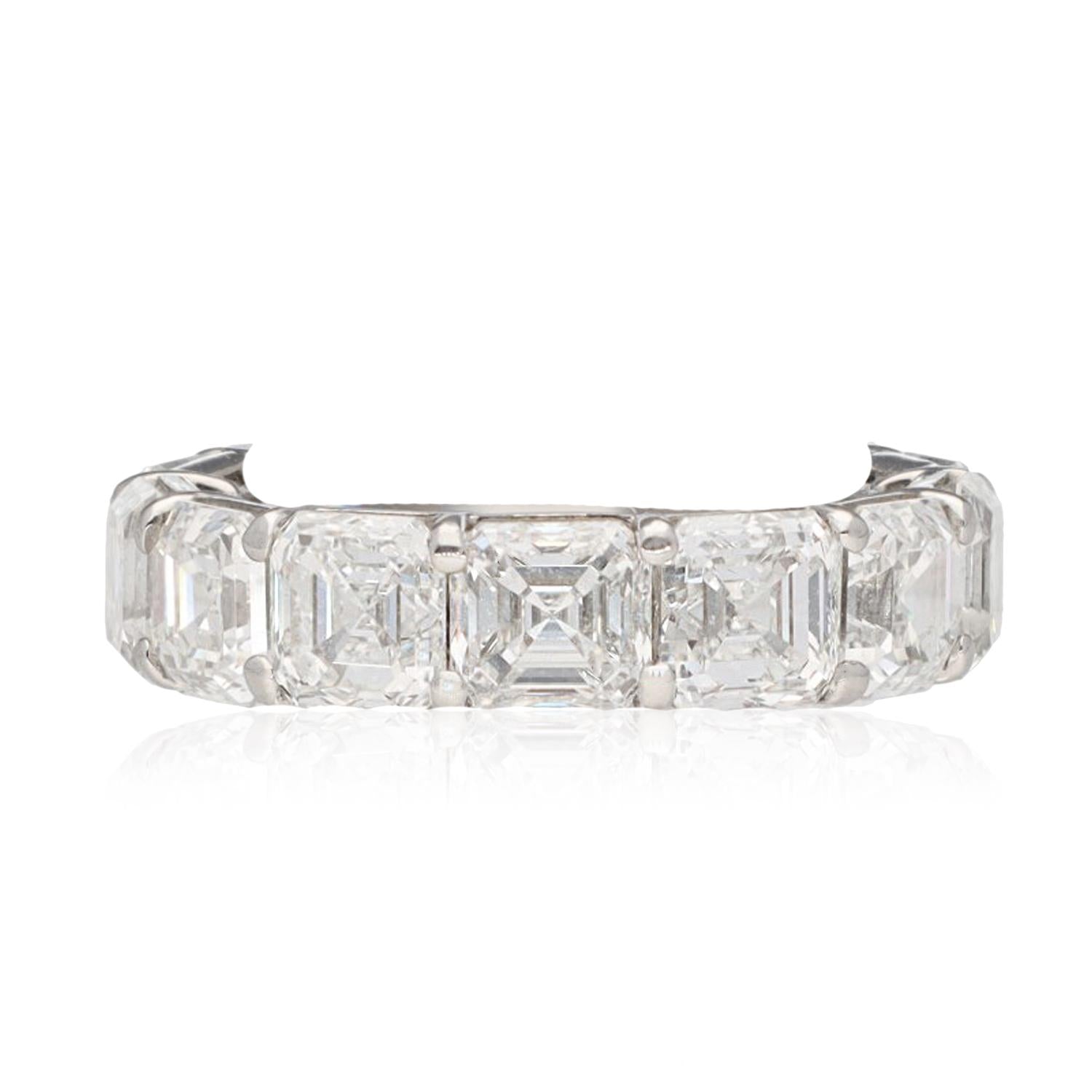 HARRY WINSTON Platinum Emerald-Cut Diamond Wedding Band