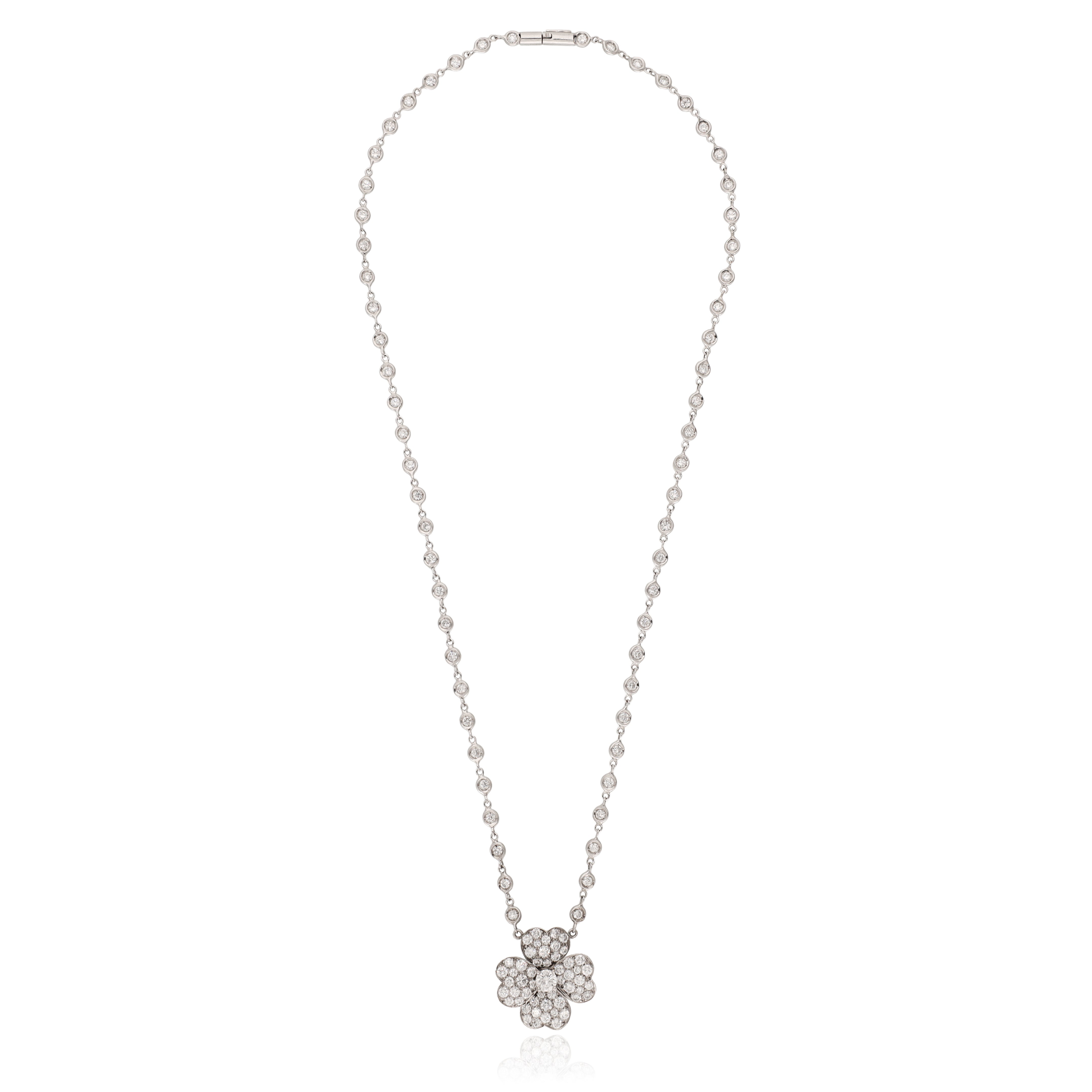 VAN CLEEF & ARPELS Diamond Cosmos Pendant Diamond Chain