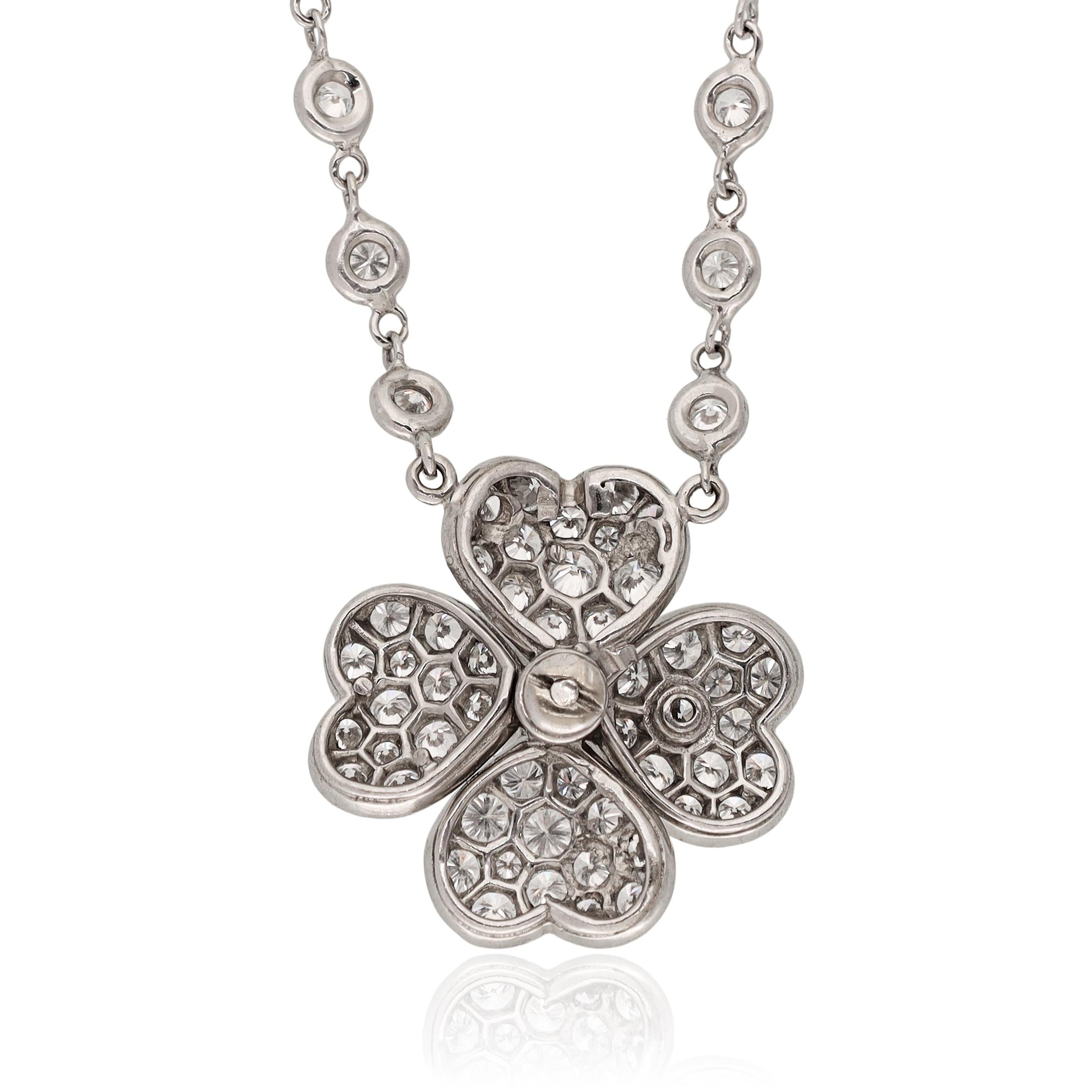 VAN CLEEF & ARPELS Diamond Cosmos Pendant Diamond Necklace