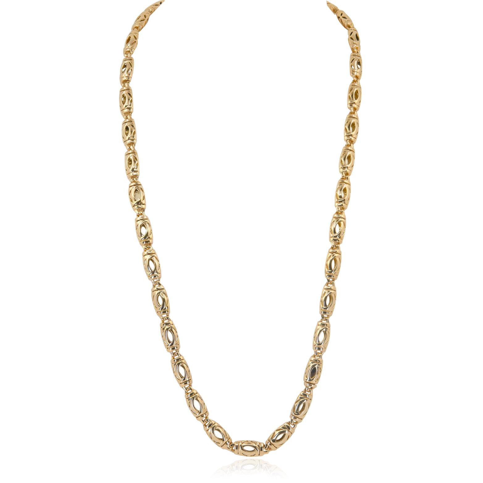 CARTIER 18K Yellow Gold Double “C” Necklace and Bracelet