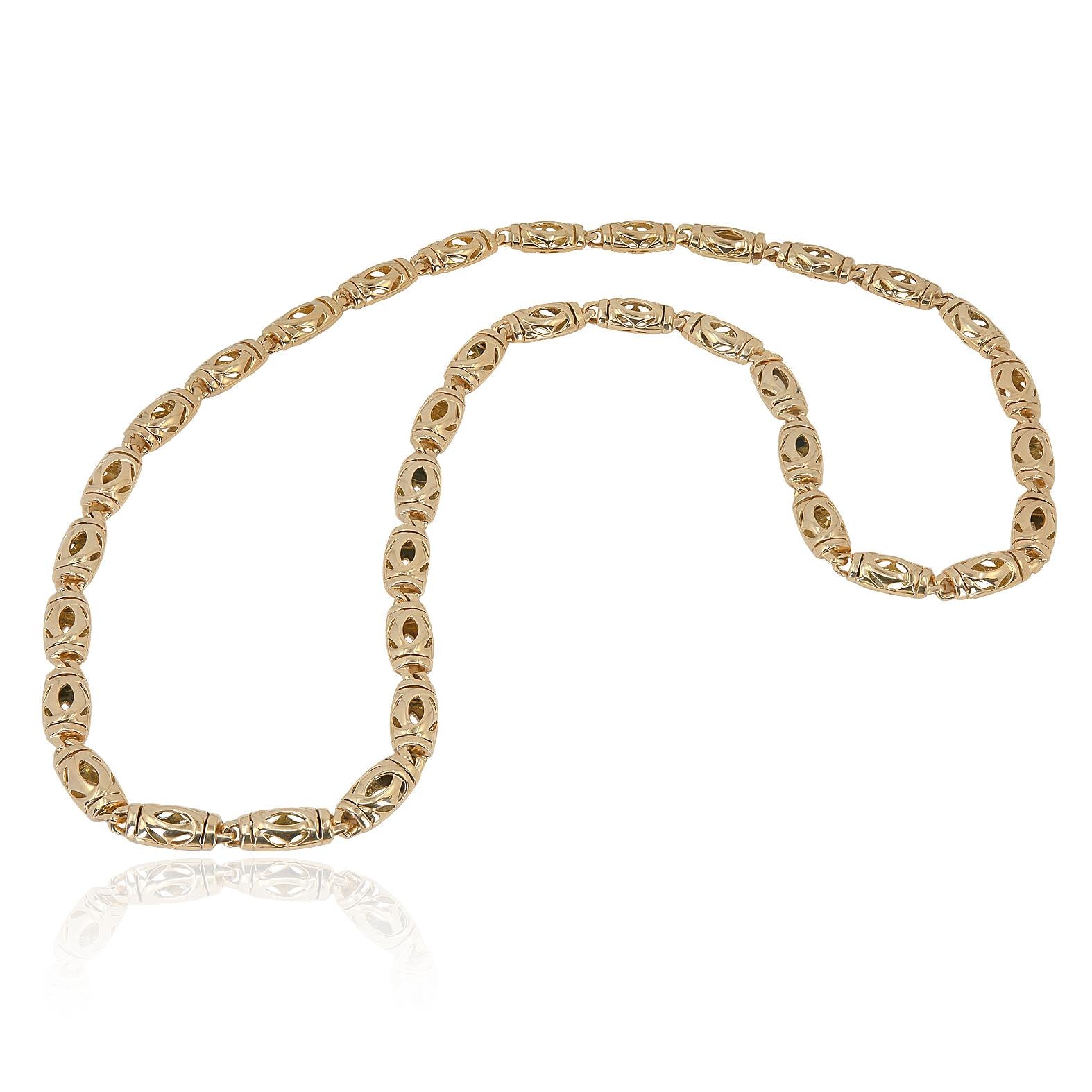 CARTIER 18K Yellow Gold Double “C” Necklace and Bracelet