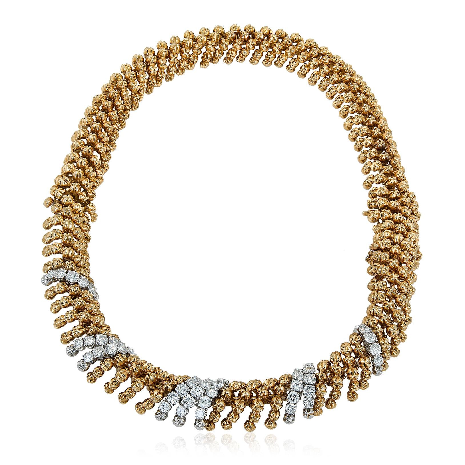DAVID WEBB Diamond Necklace and Two Bracelets with Concealed Watch