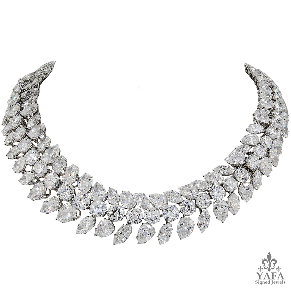 VAN CLEEF & ARPELS Diamond Zip Necklace & Earrings – Yafa Signed