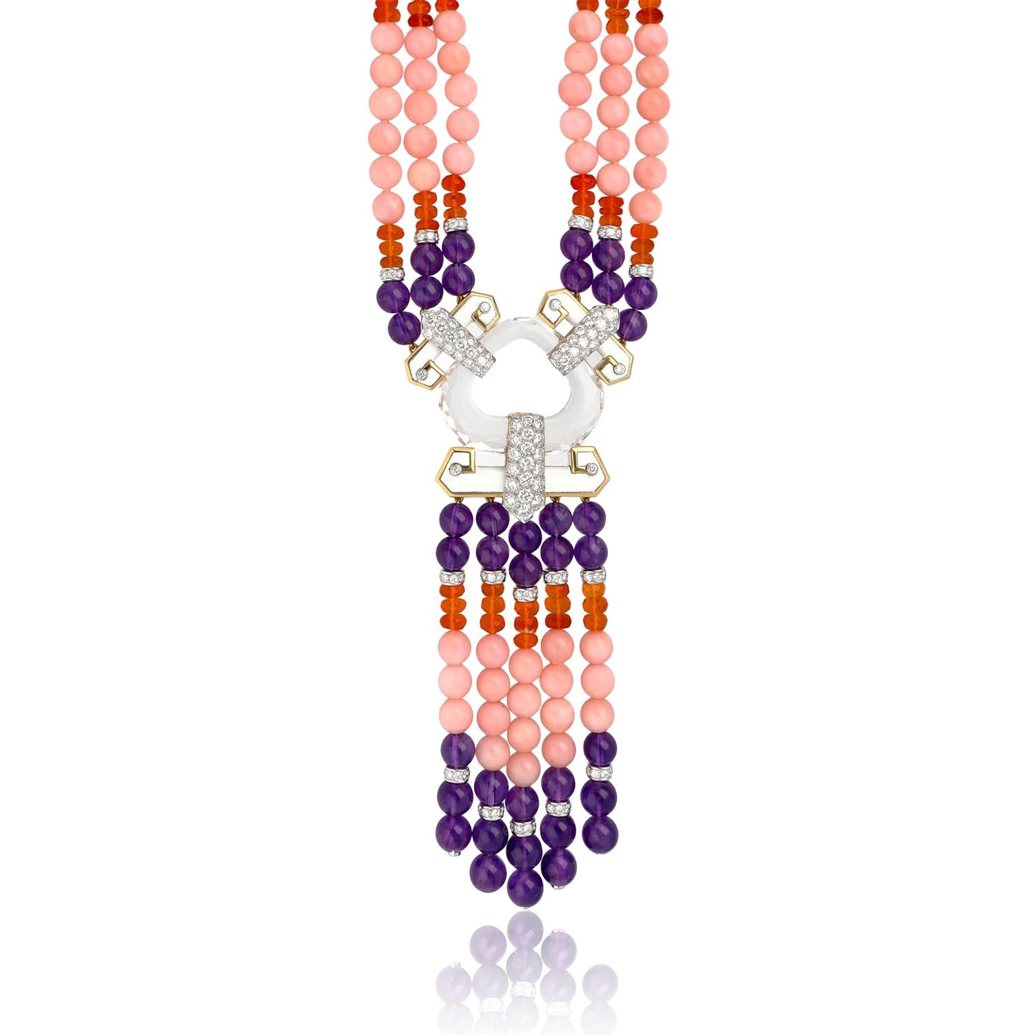 David Webb Tassel 'Dusk' Necklace