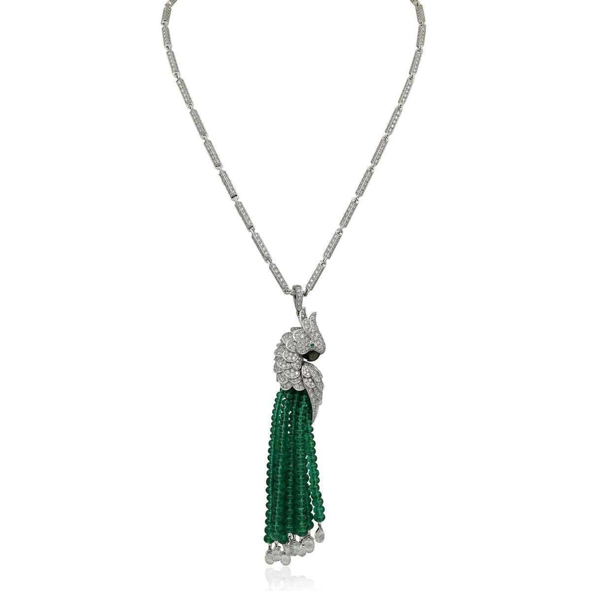 Cartier "Les Oiseaux Libérés" Parrot Tassel Necklace
