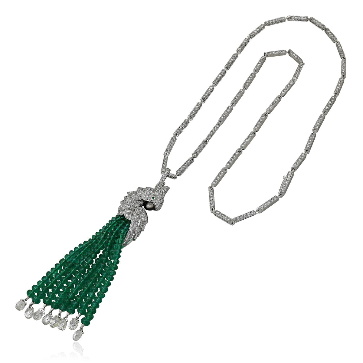 Cartier "Les Oiseaux Libérés" Parrot Tassel Necklace