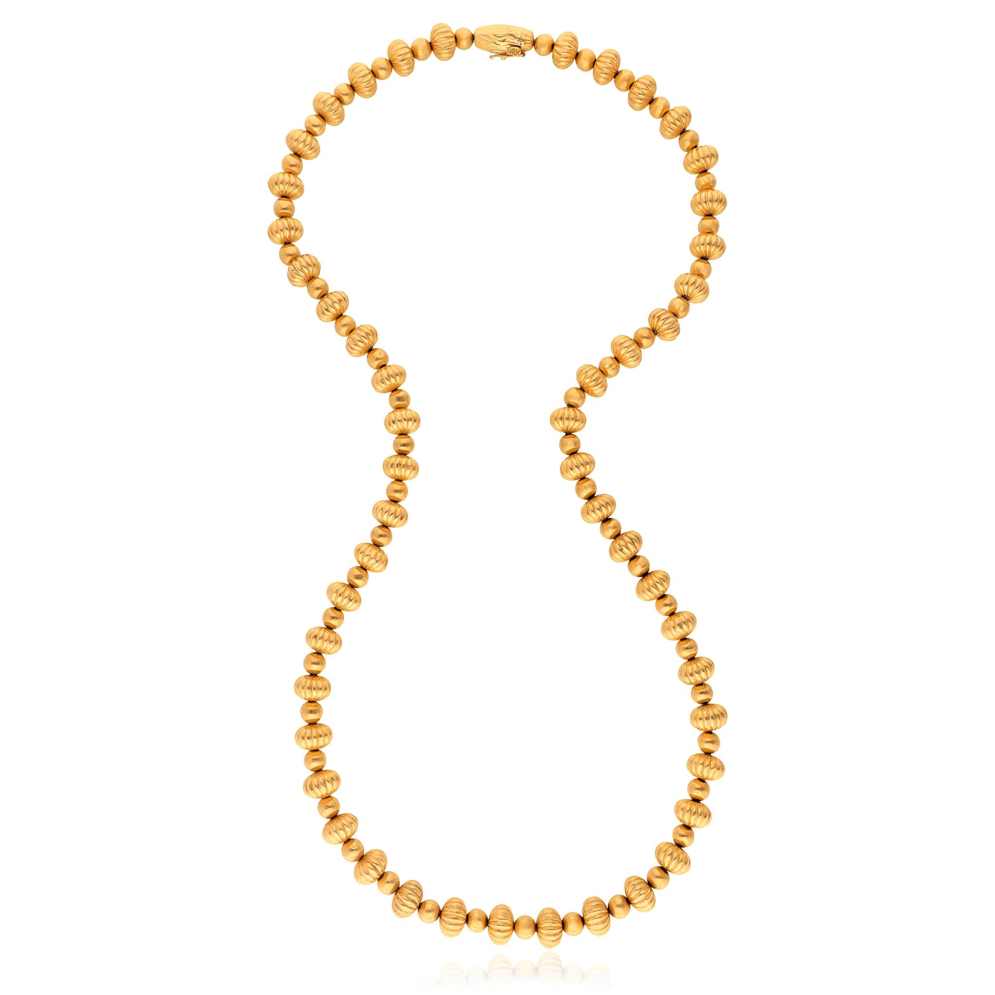 ILIAS LALAOUNIS 22K Yellow Gold Bead Necklace