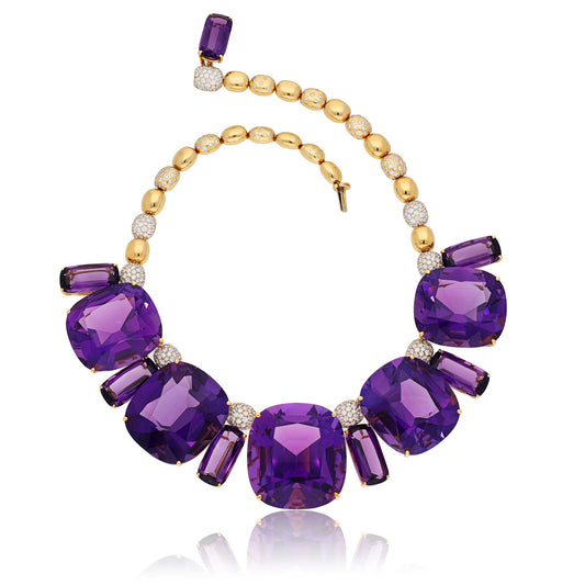 Exceptional 600 Carat Amethyst Necklace