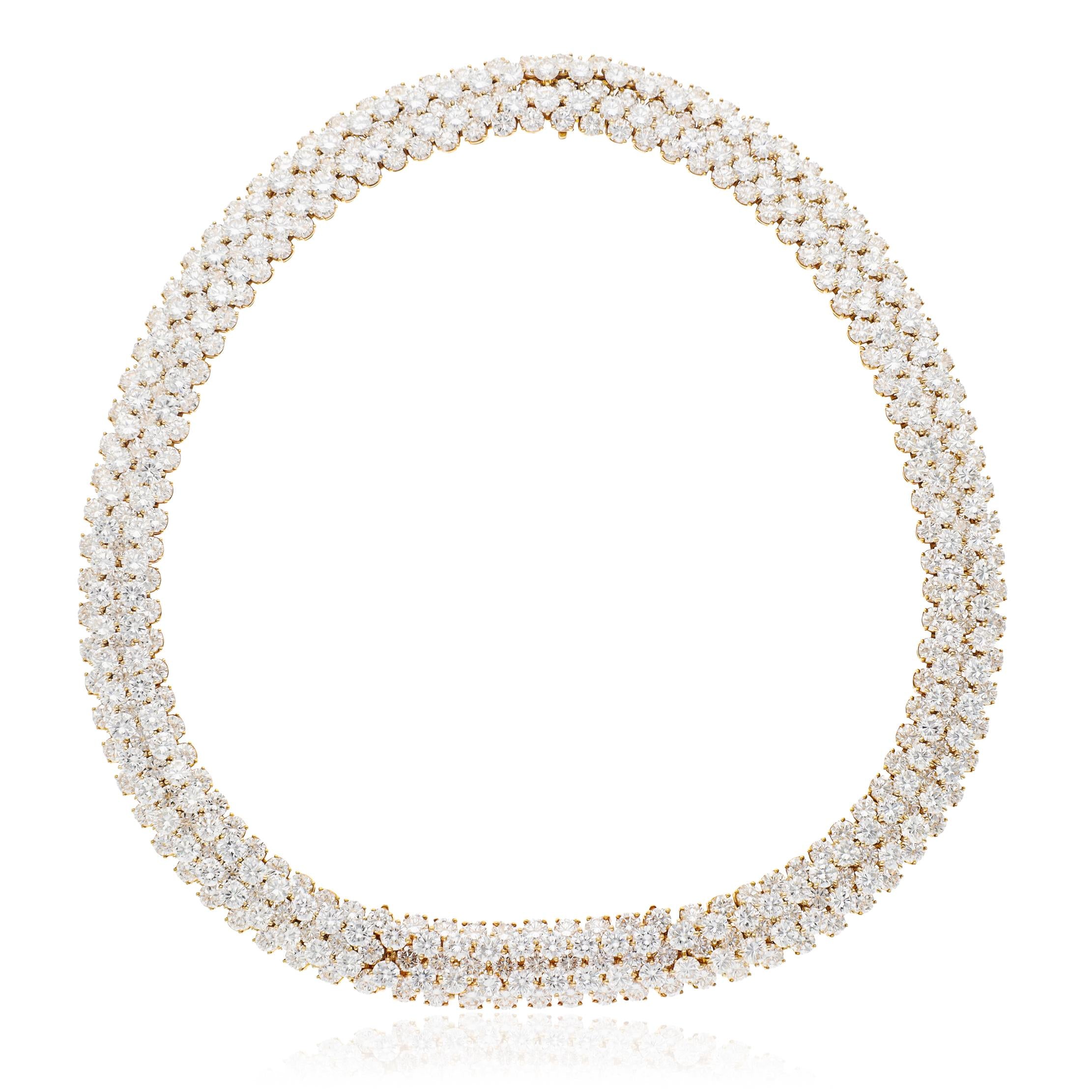 VAN CLEEF & ARPELS "À CHEVAL" Diamond Necklace / Two Bracelets