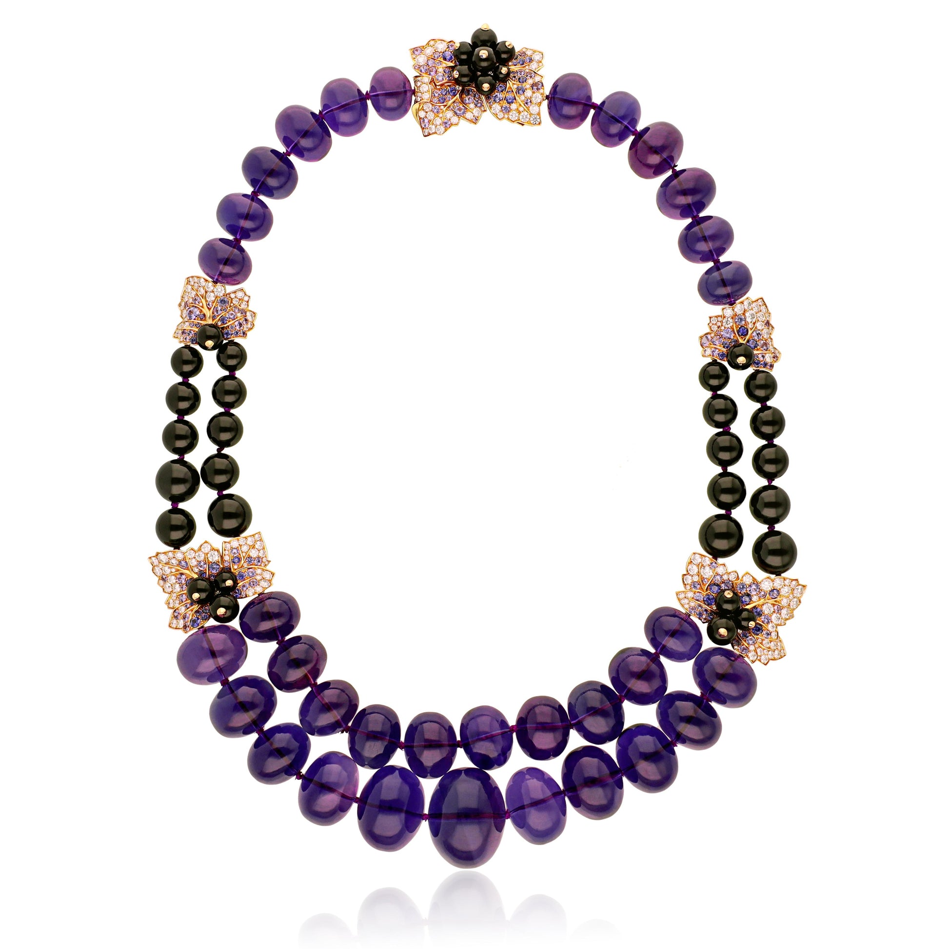 VAN CLEEF & ARPELS Secret de Cassis Amethyst Necklace & Ear Clips
