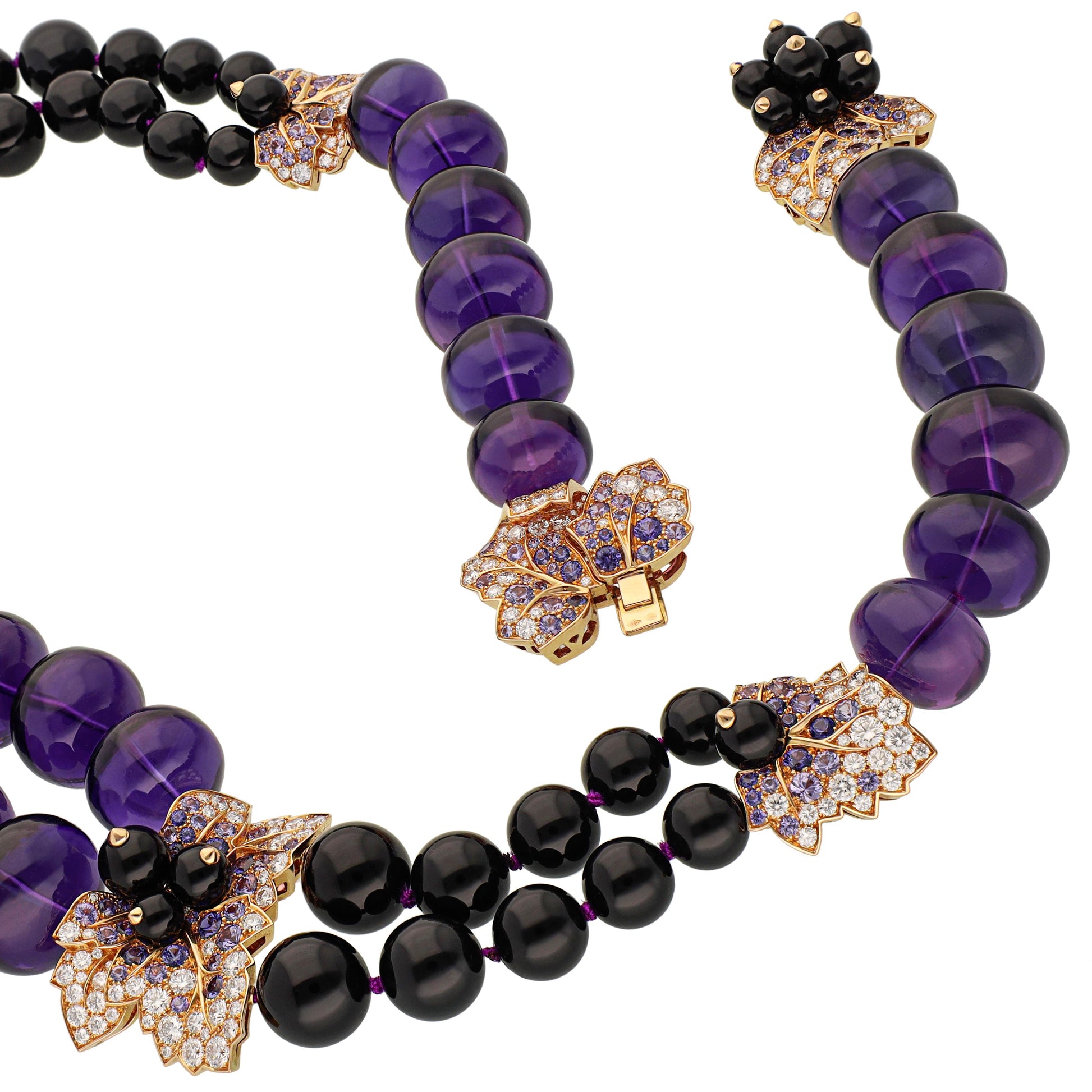 VAN CLEEF & ARPELS Secret de Cassis Amethyst Necklace & Ear Clips