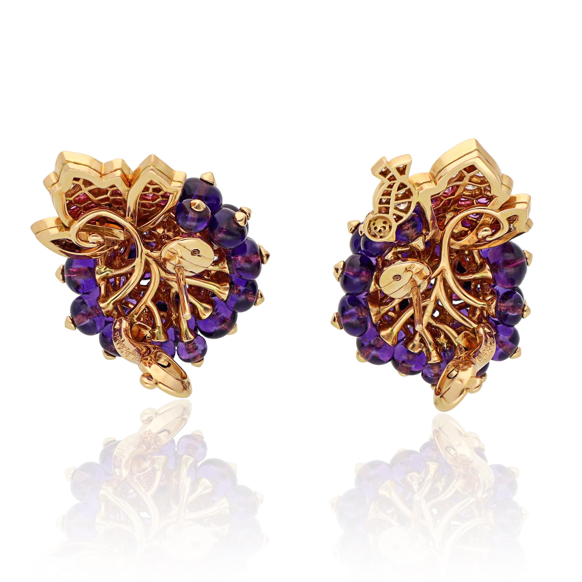 VAN CLEEF & ARPELS Secret de Cassis Amethyst Necklace & Ear Clips