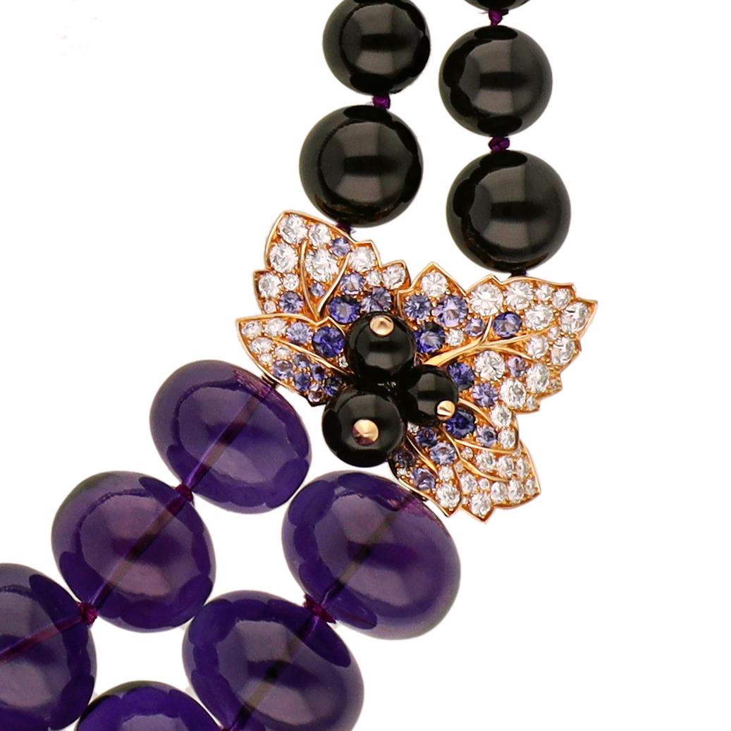 VAN CLEEF & ARPELS Secret de Cassis Amethyst Necklace & Ear Clips