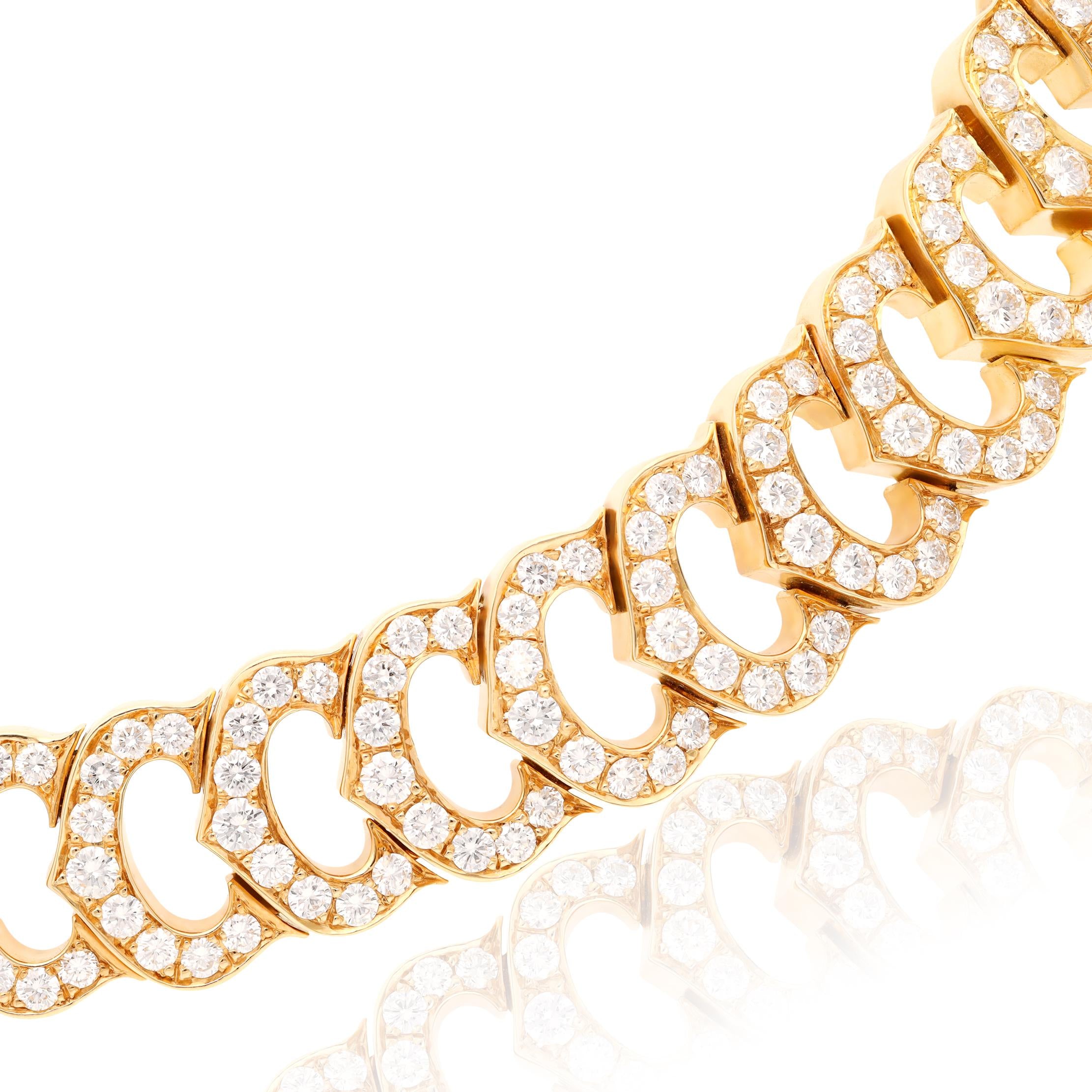 CARTIER 18K Yellow Gold and Diamond “C de Cartier” Choker