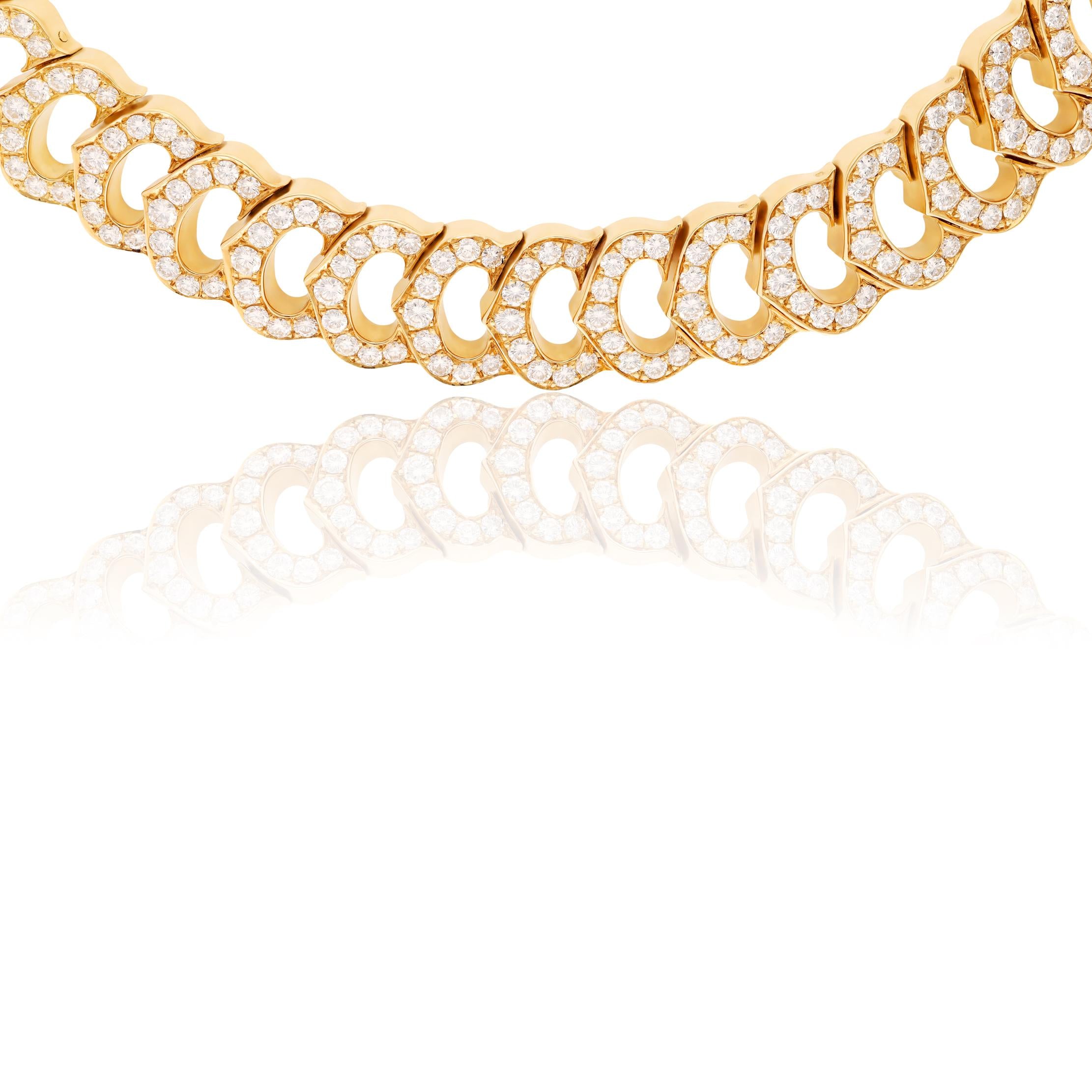 CARTIER 18K Yellow Gold and Diamond “C de Cartier” Choker