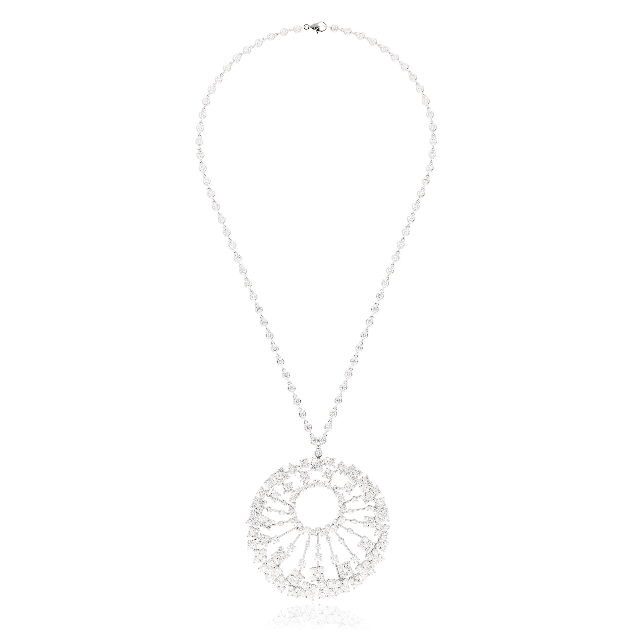 VAN CLEEF & ARPELS 18k White Gold Charleston Diamond Necklace