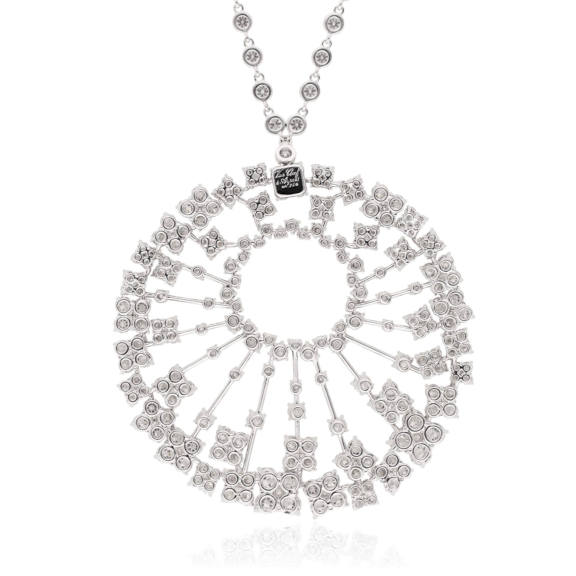 VAN CLEEF & ARPELS 18k White Gold Charleston Diamond Necklace