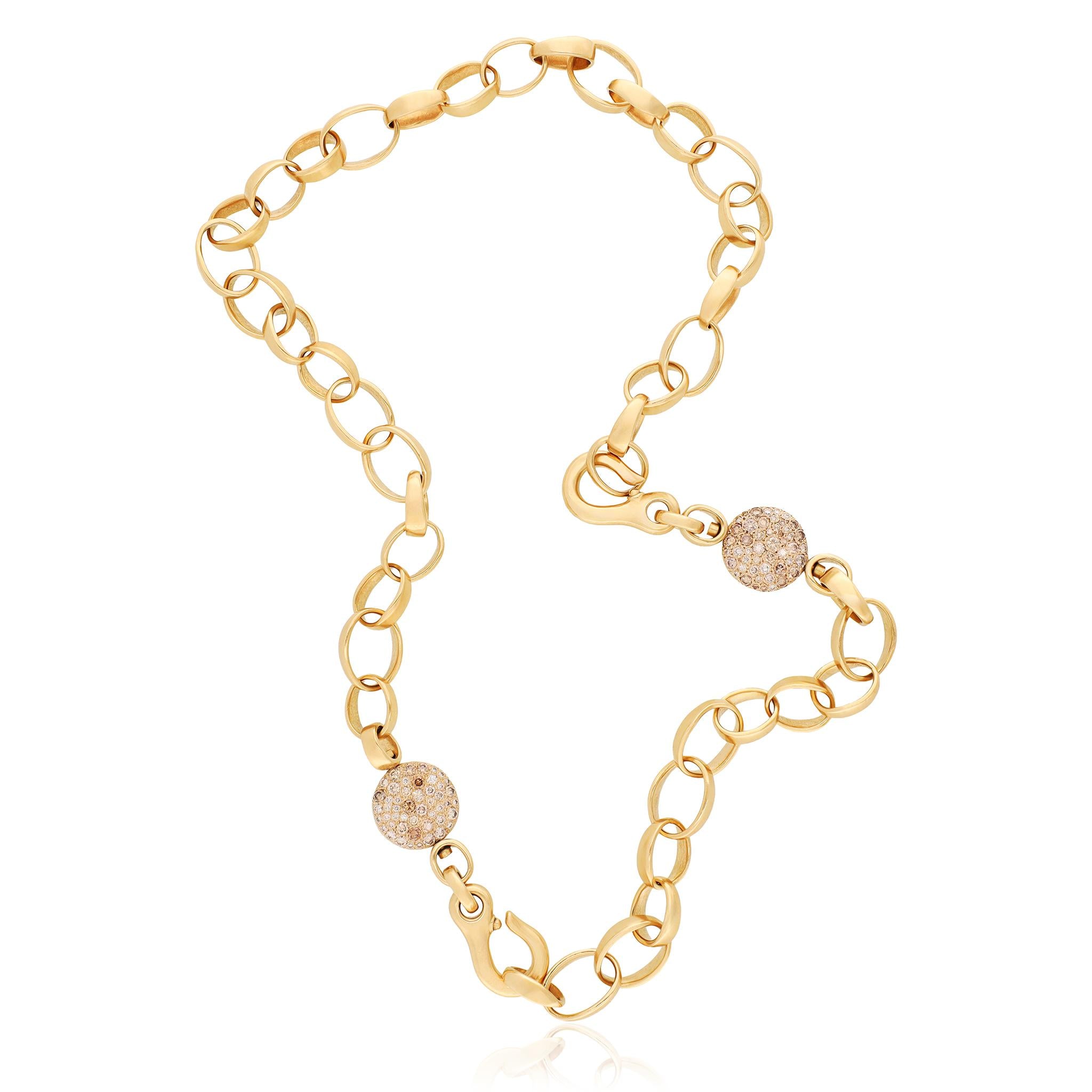 POMELLATO 18K Fancy Colored Diamond Link Necklace, Bracelet, and Earrings Suite