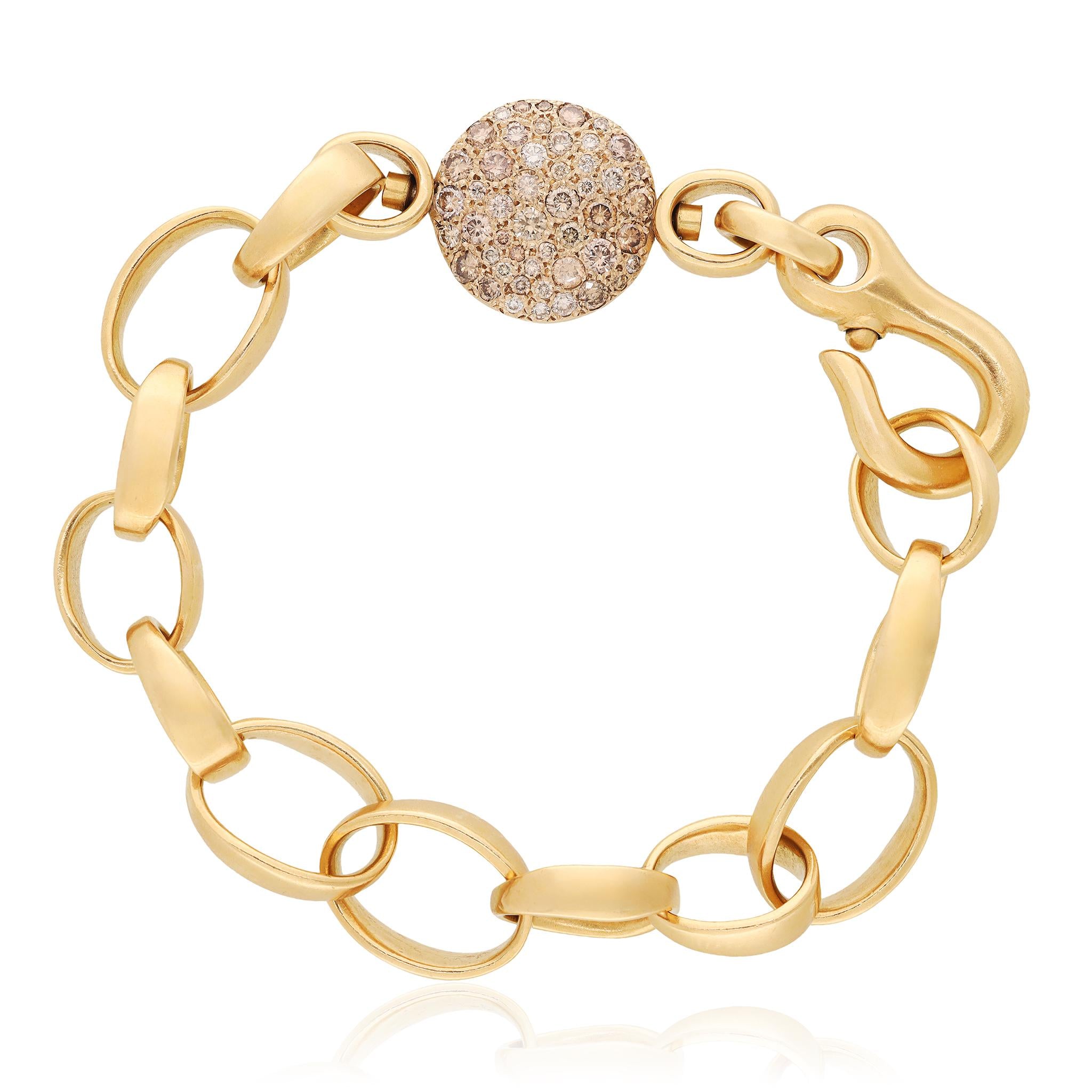 POMELLATO 18K Fancy Colored Diamond Link Necklace, Bracelet, and Earrings Suite