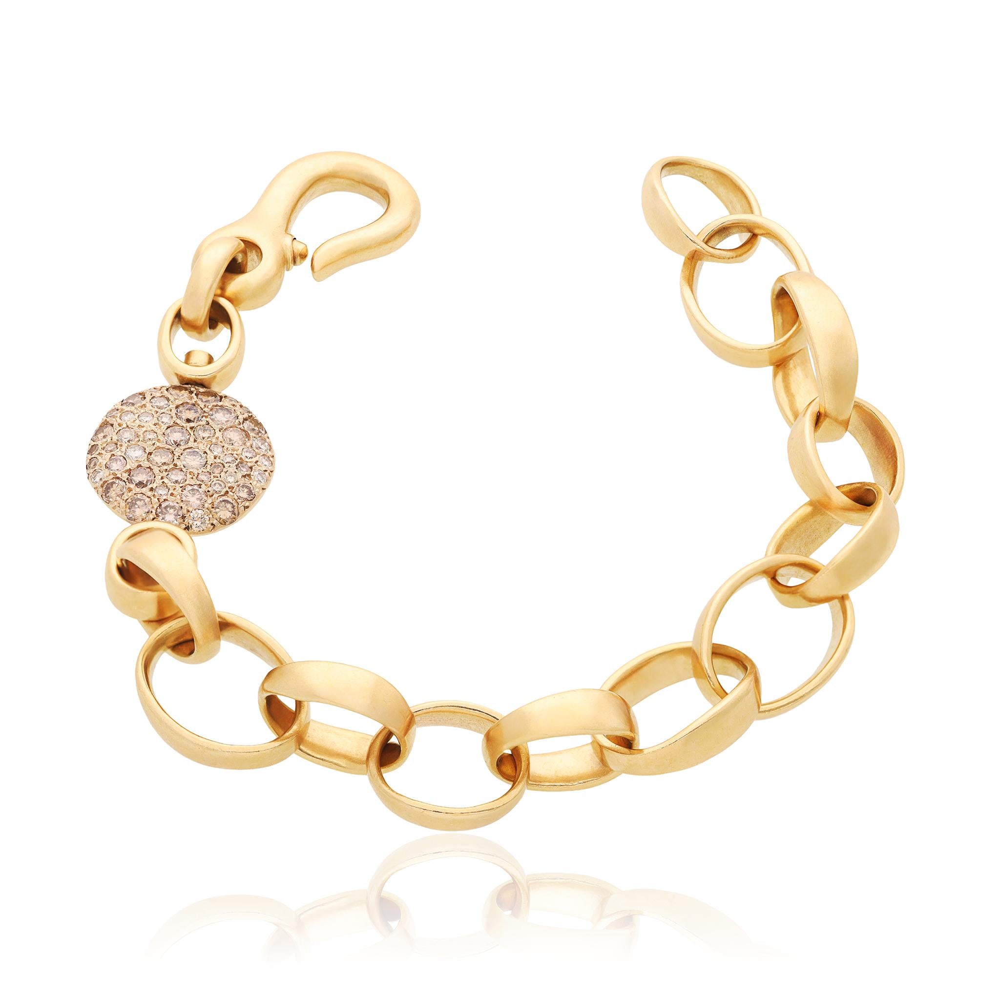 POMELLATO 18K Fancy Colored Diamond Link Necklace, Bracelet, and Earrings Suite