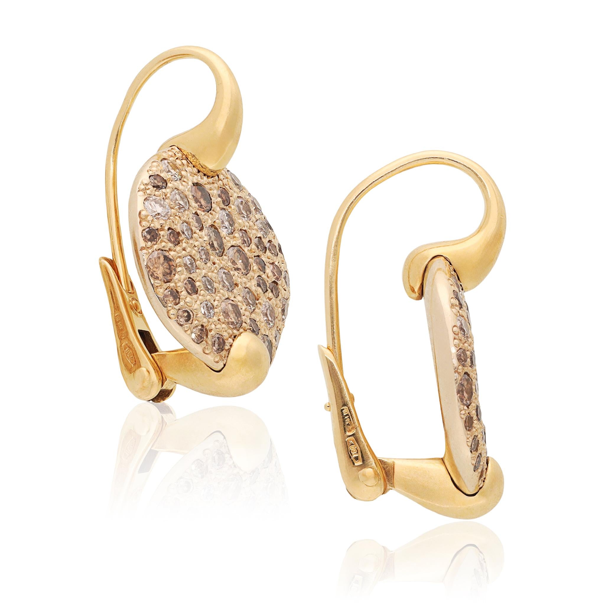 POMELLATO 18K Fancy Colored Diamond Link Necklace, Bracelet, and Earrings Suite