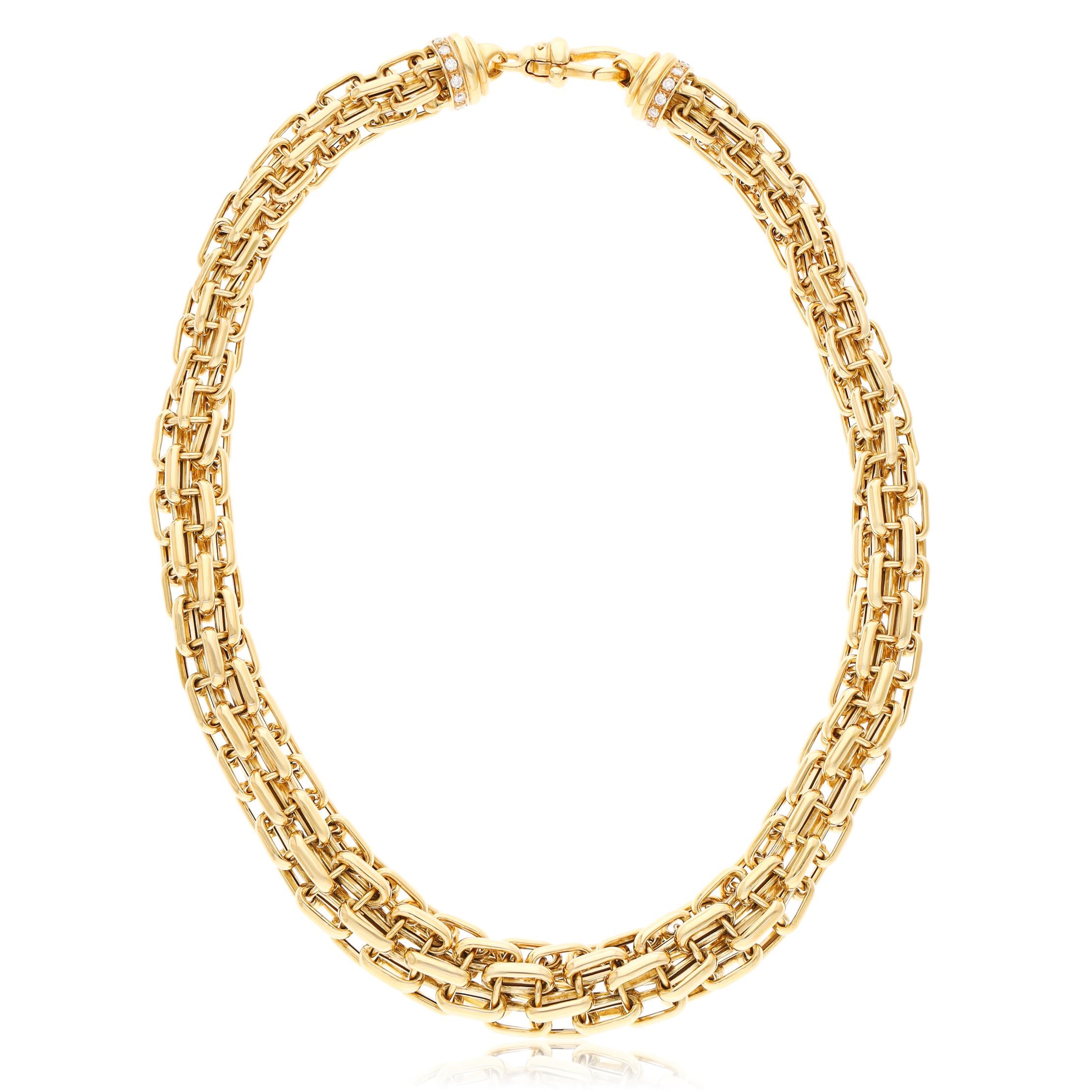 BULGARI 18K Yellow Gold Link Necklace