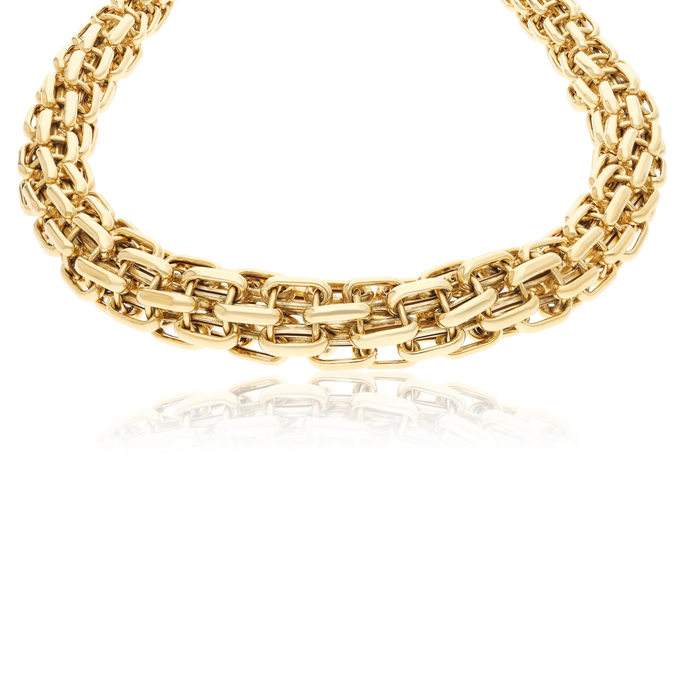 BULGARI 18K Yellow Gold Link Necklace