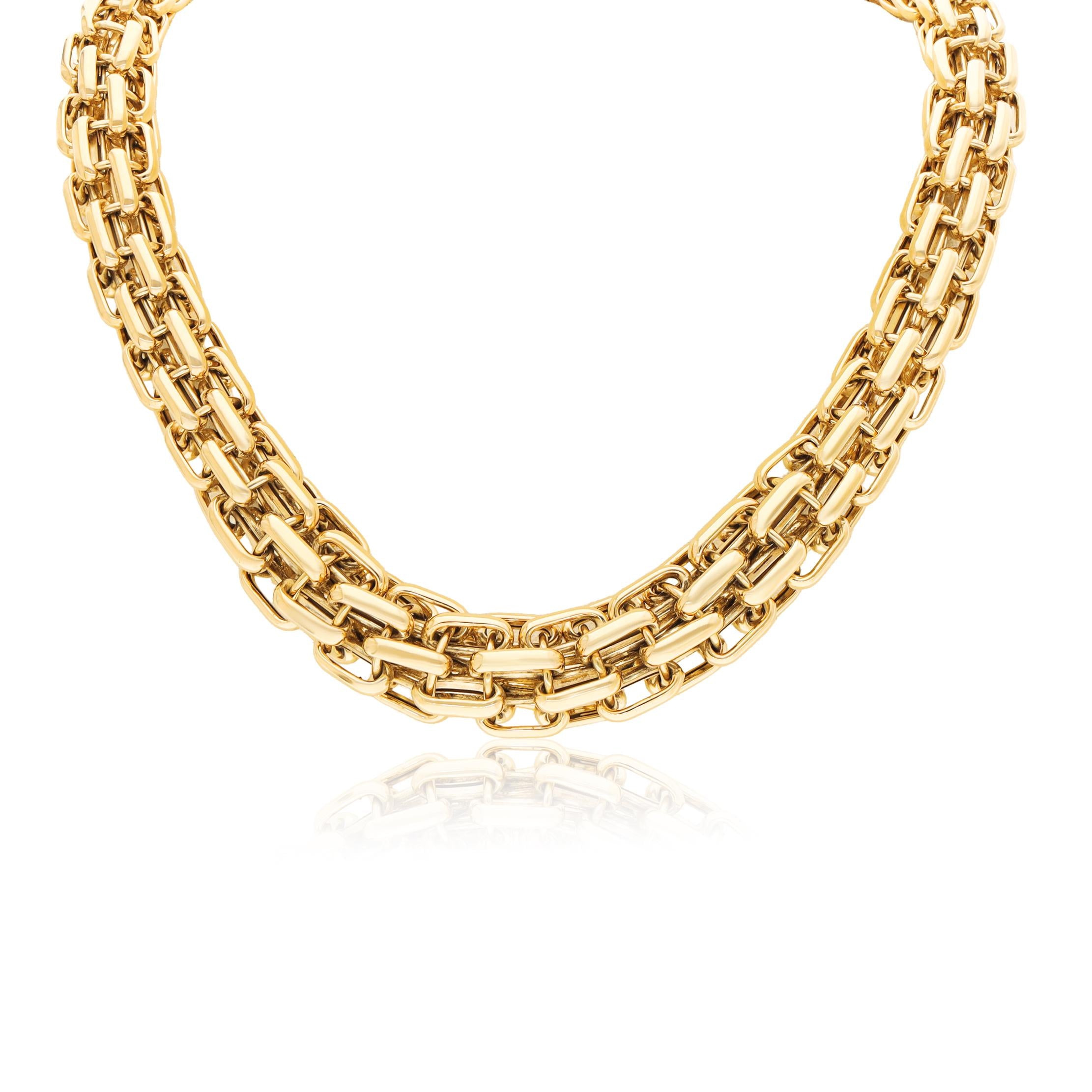 BULGARI 18K Yellow Gold Link Necklace