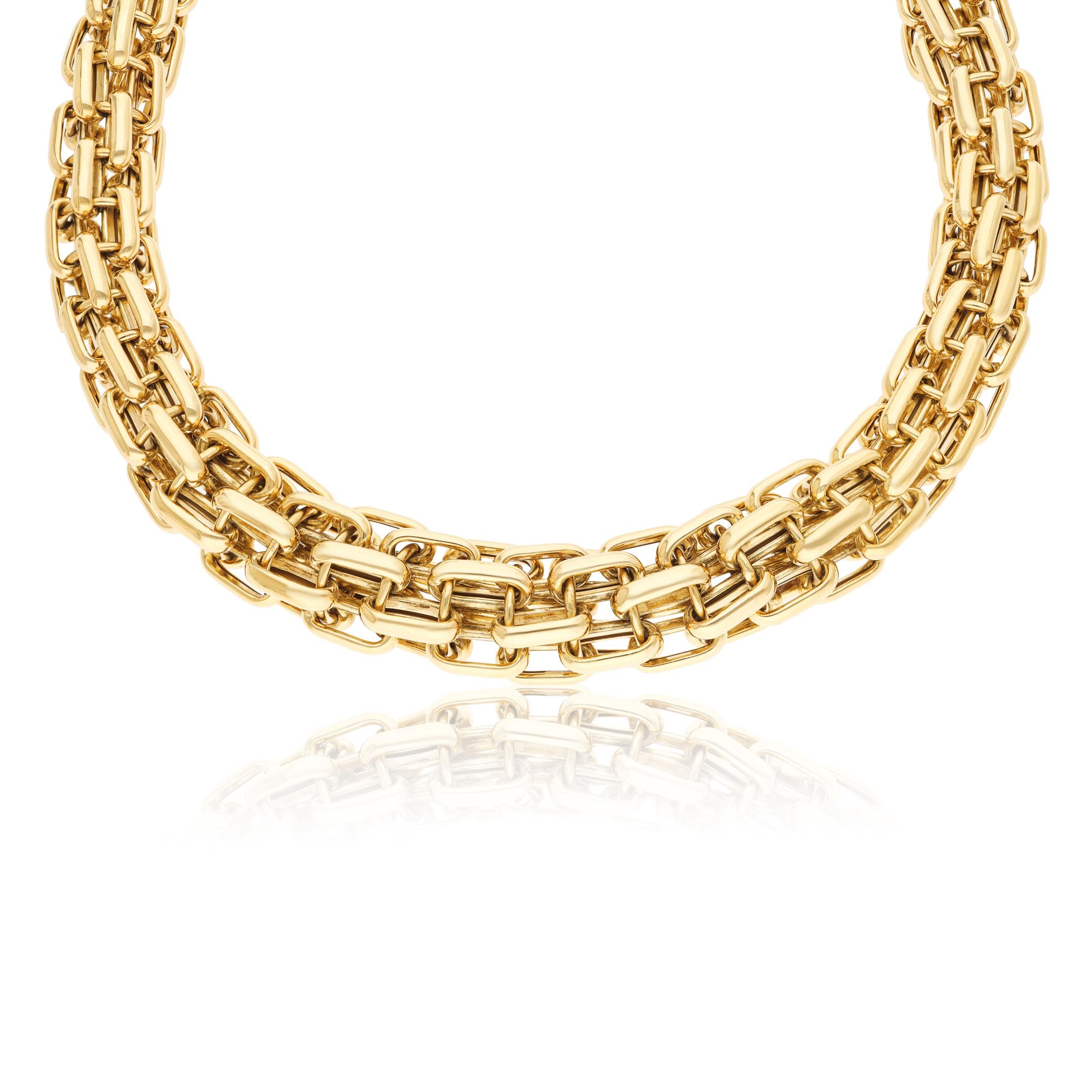 BULGARI 18K Yellow Gold Link Necklace