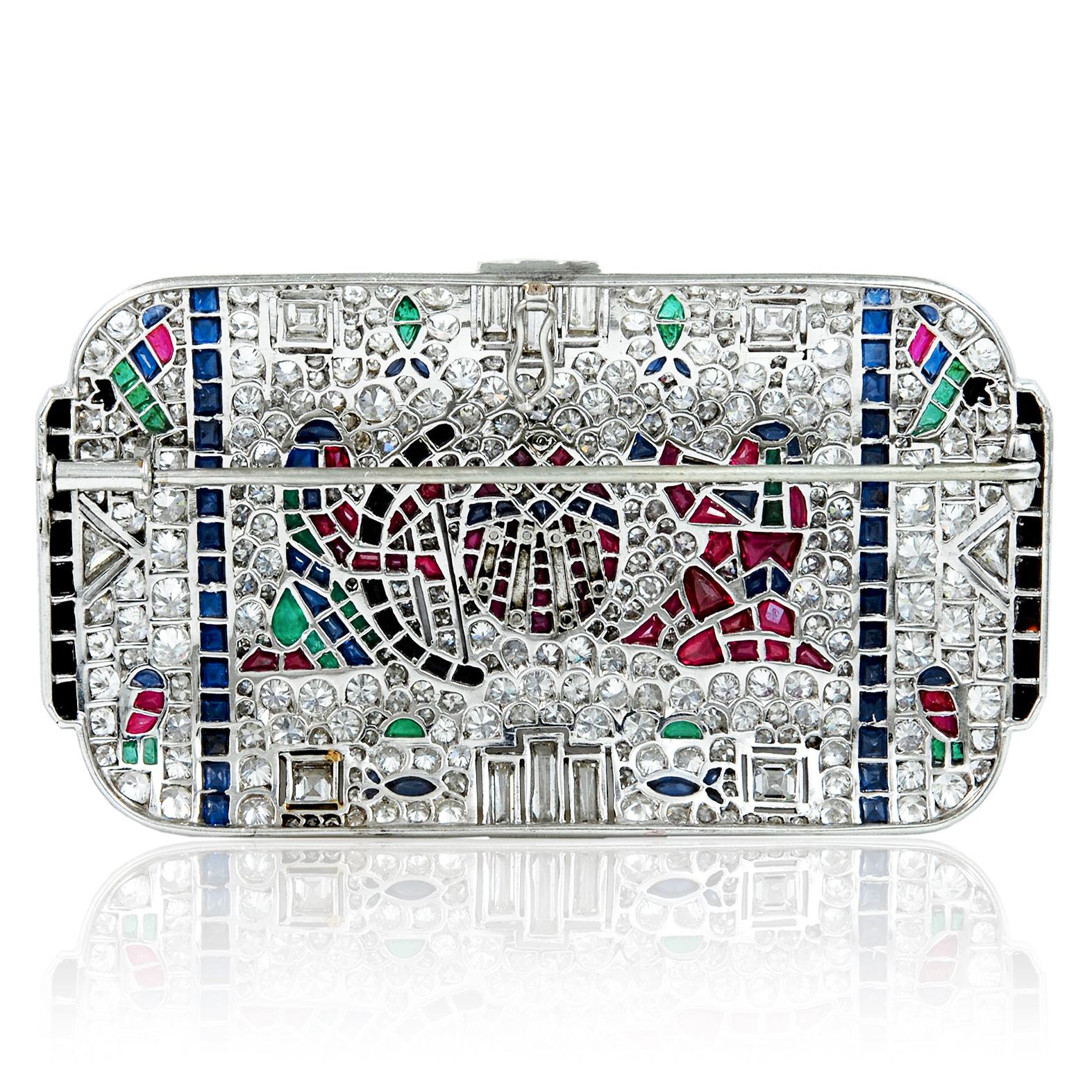 Art Deco Egyptian Revival Brooch