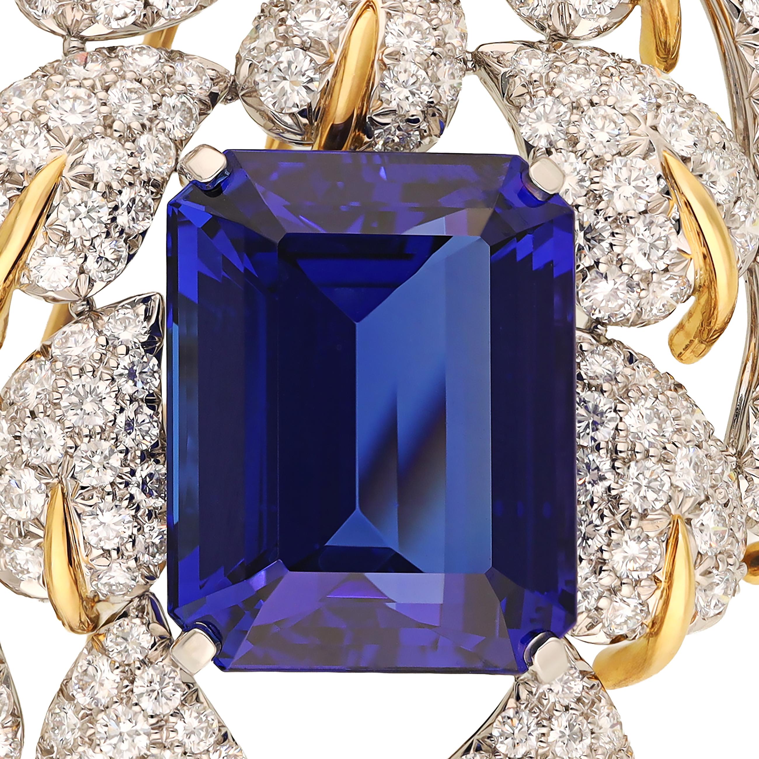 SCHLUMBERGER FOR TIFFANY & CO. Tanzanite Cascade Brooch