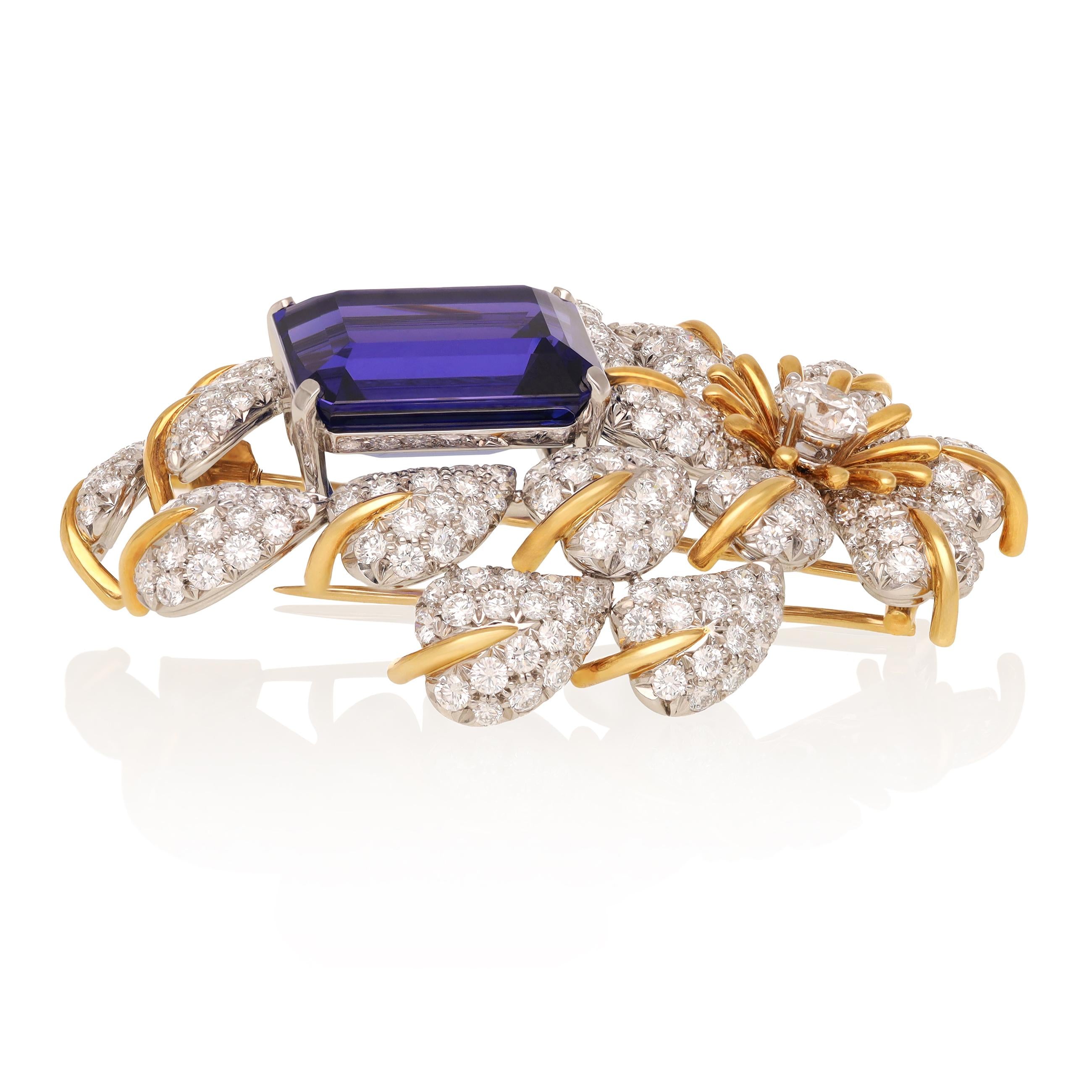 SCHLUMBERGER FOR TIFFANY & CO. Tanzanite Cascade Brooch