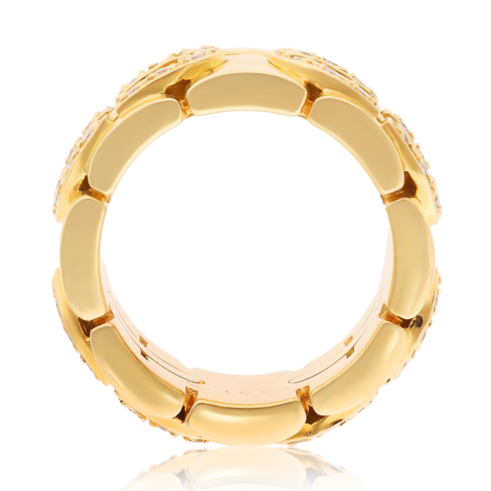 CARTIER Maillon Panthère 18K Yellow Gold Diamond Ring