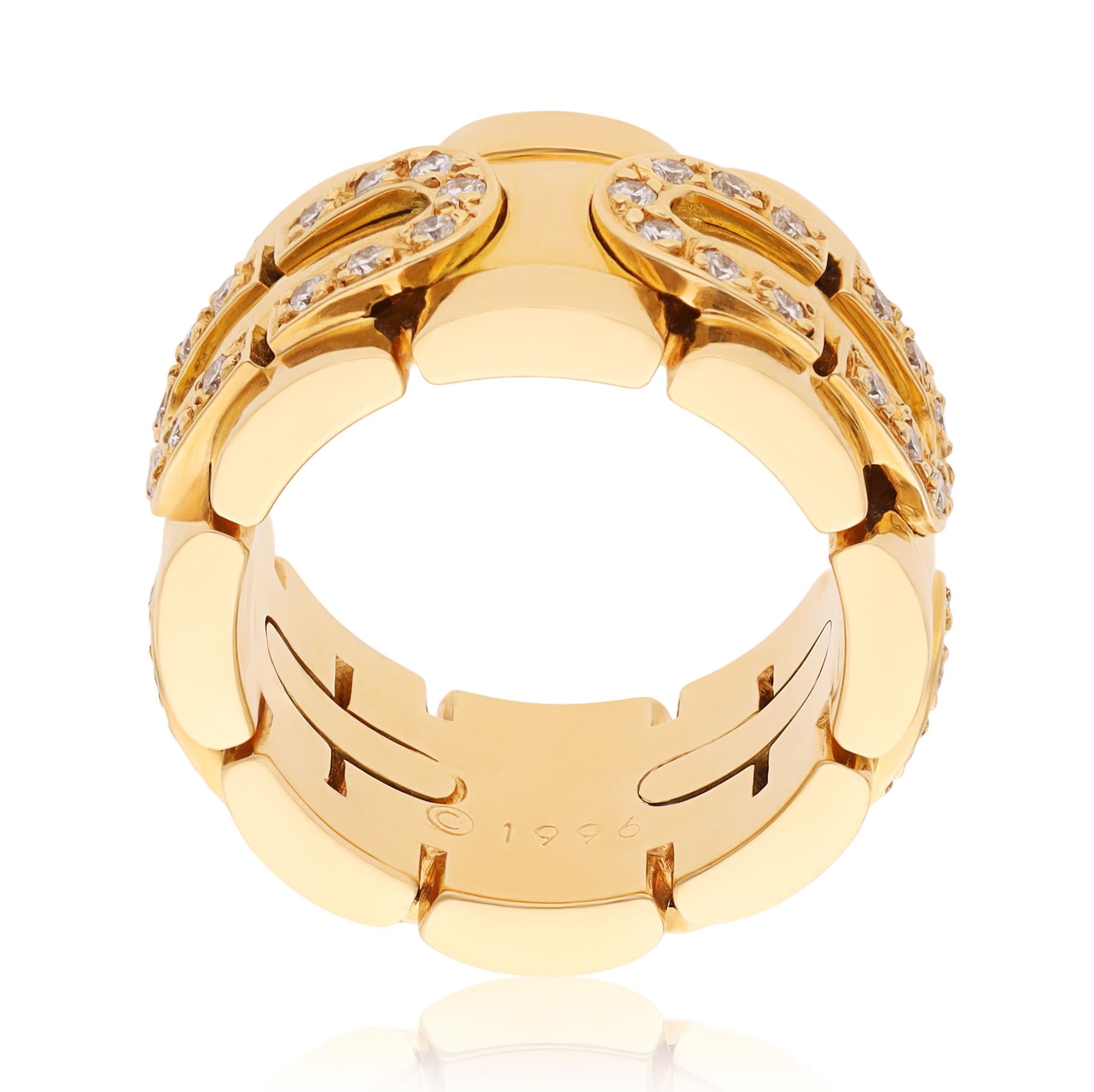 CARTIER Maillon Panthère 18K Yellow Gold Diamond Ring