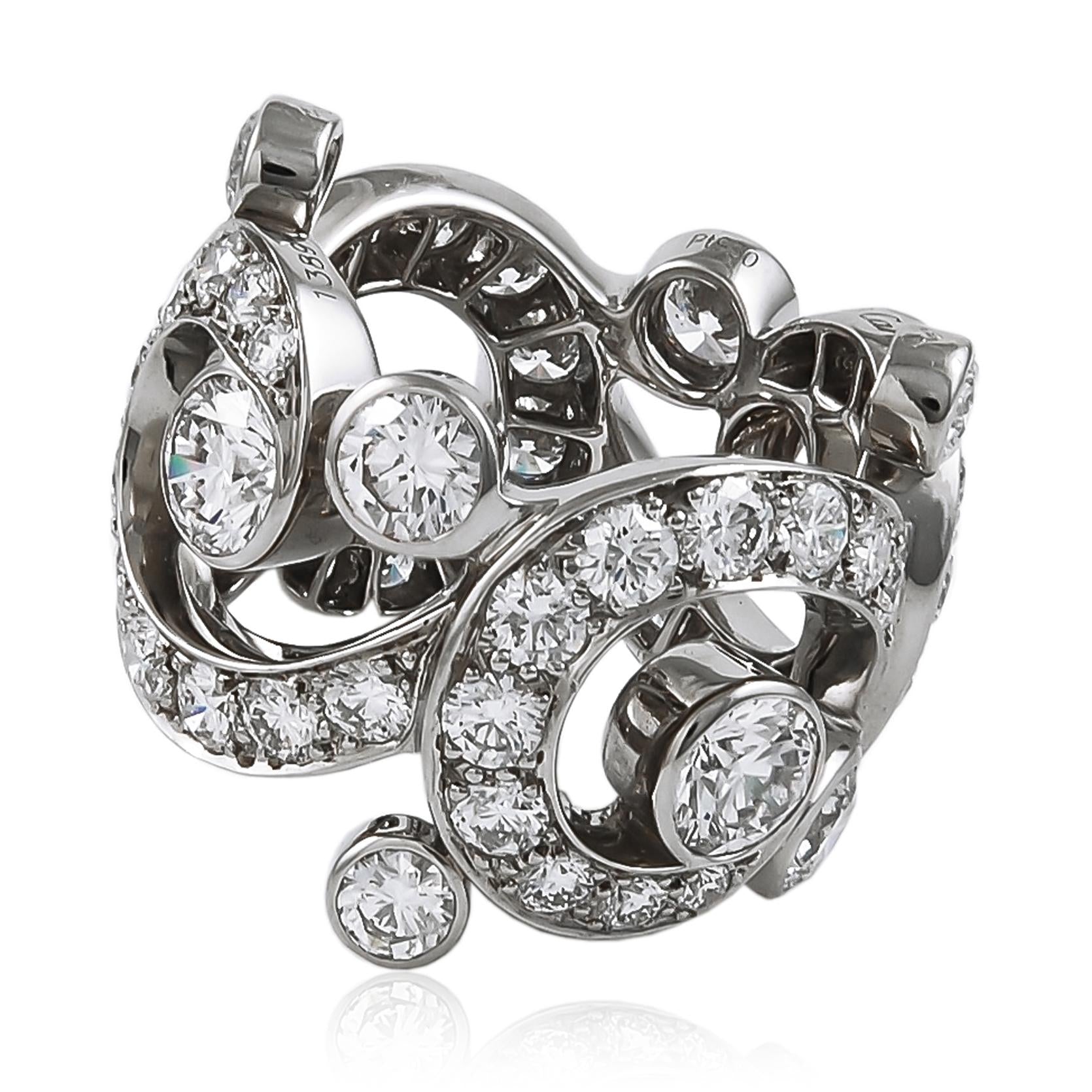 CARTIER Platinum Diamond Openwork “Boudoir” Ring