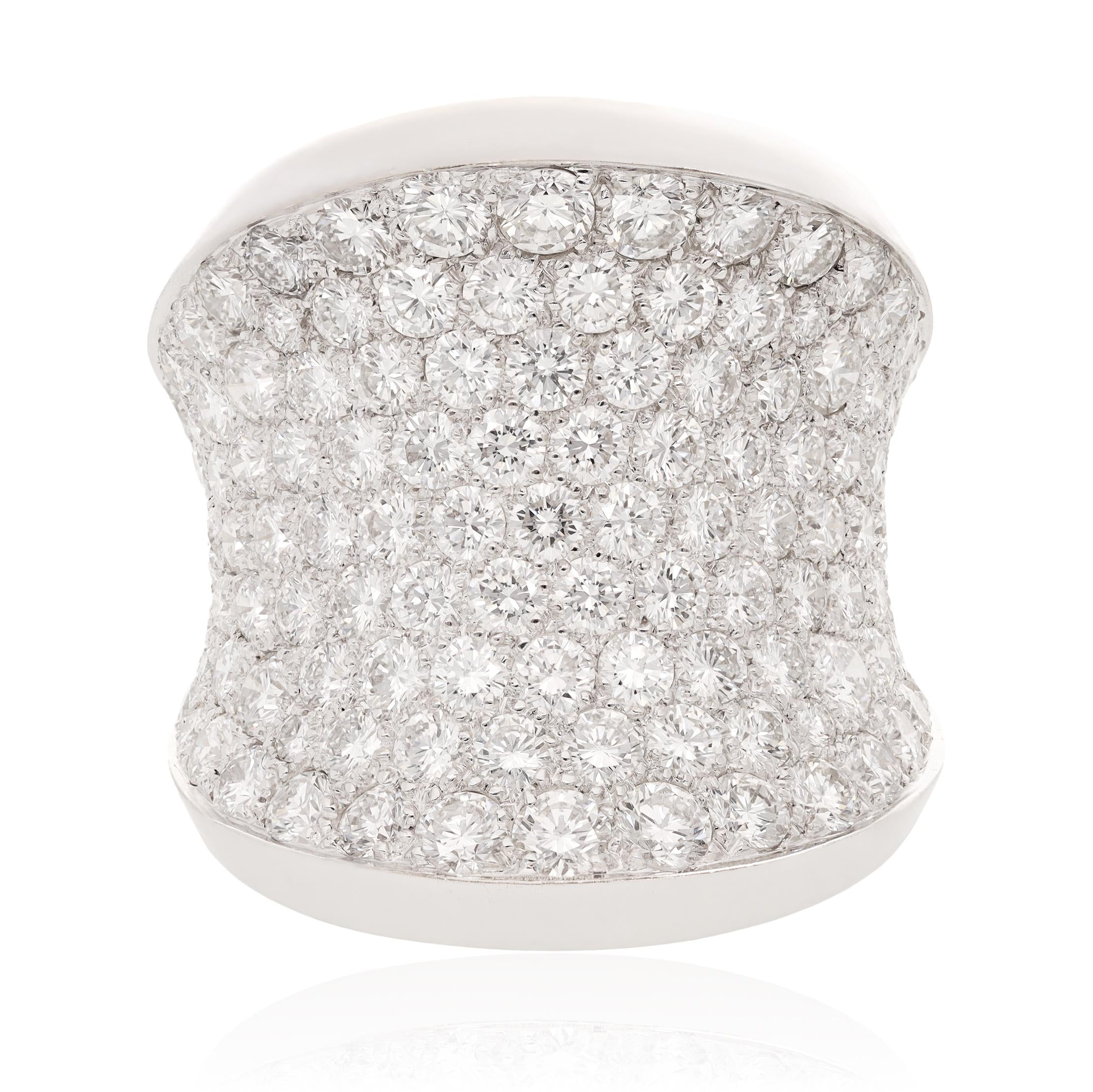 CARTIER 18K White Gold Diamond “Chalice” Ring